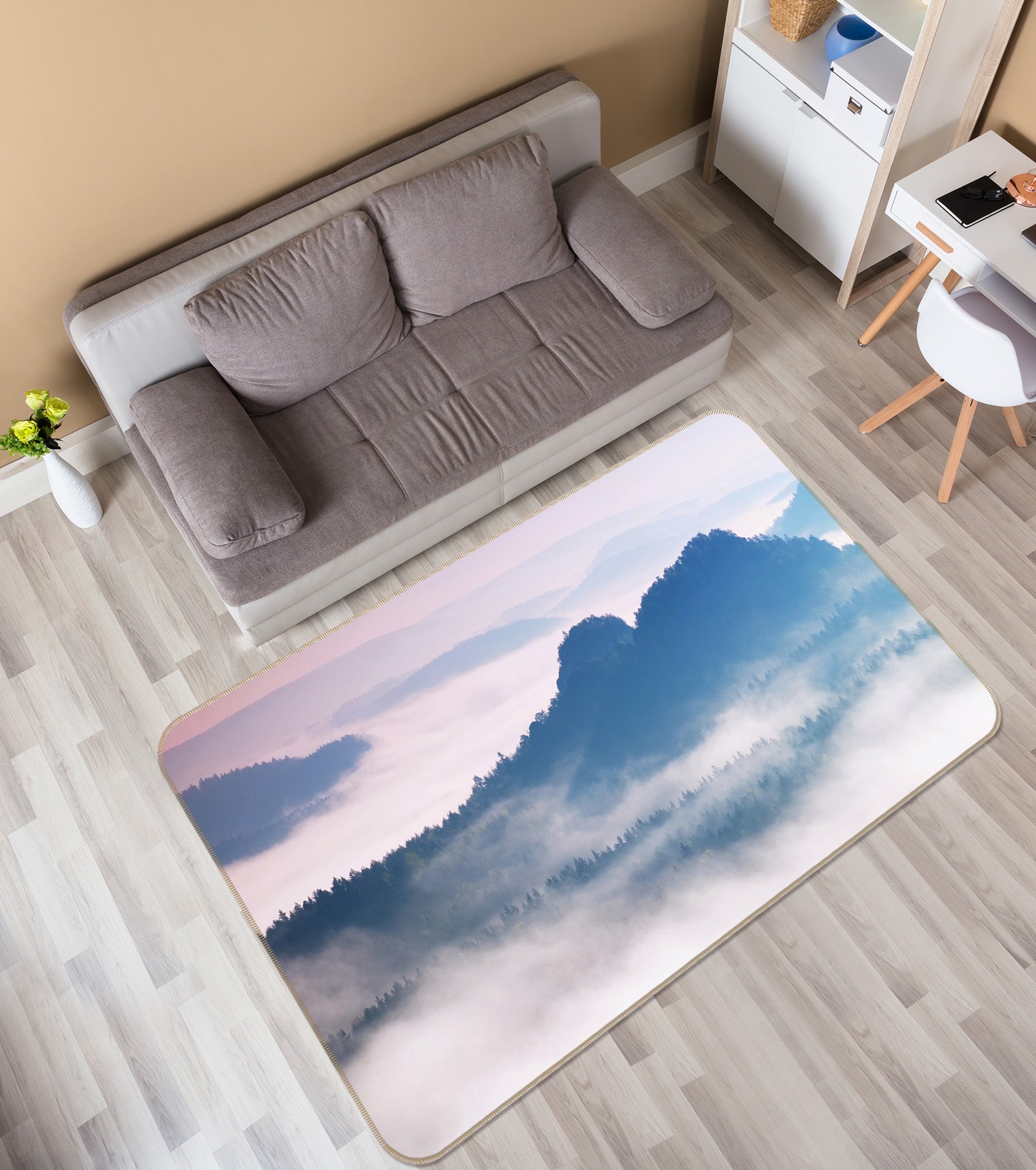 3D Mountains 34216 Non Slip Rug Mat
