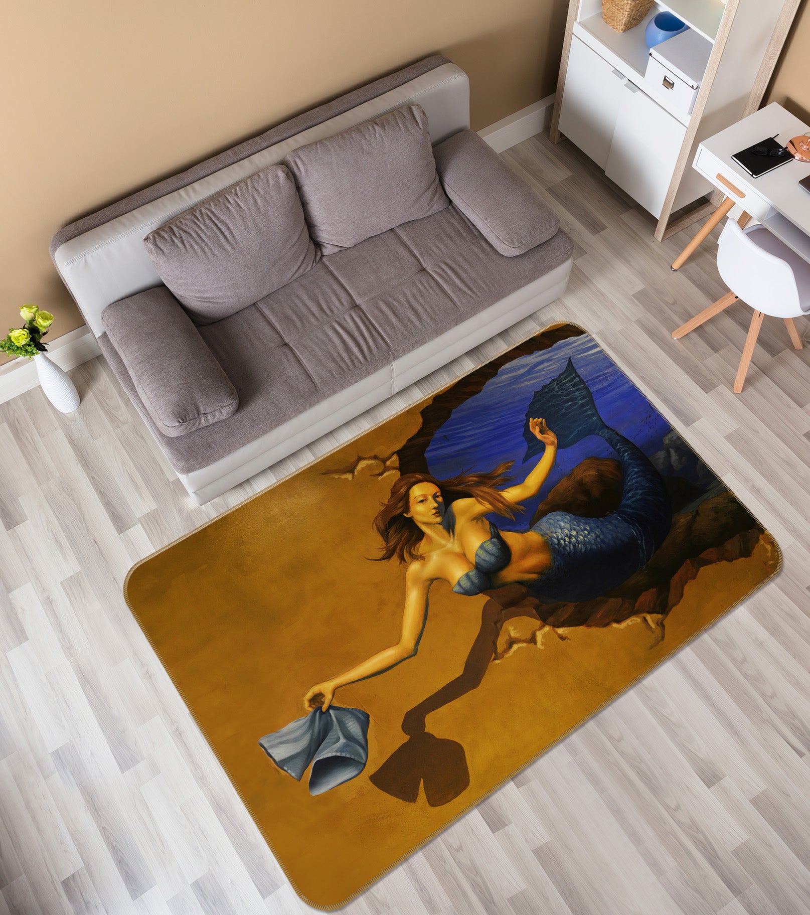 3D Mermaid 35166 Non Slip Rug Mat