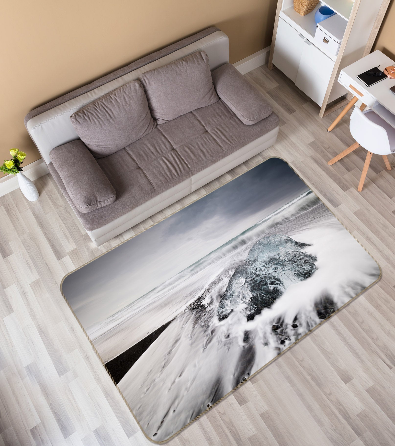 3D Water Stone 35180 Non Slip Rug Mat