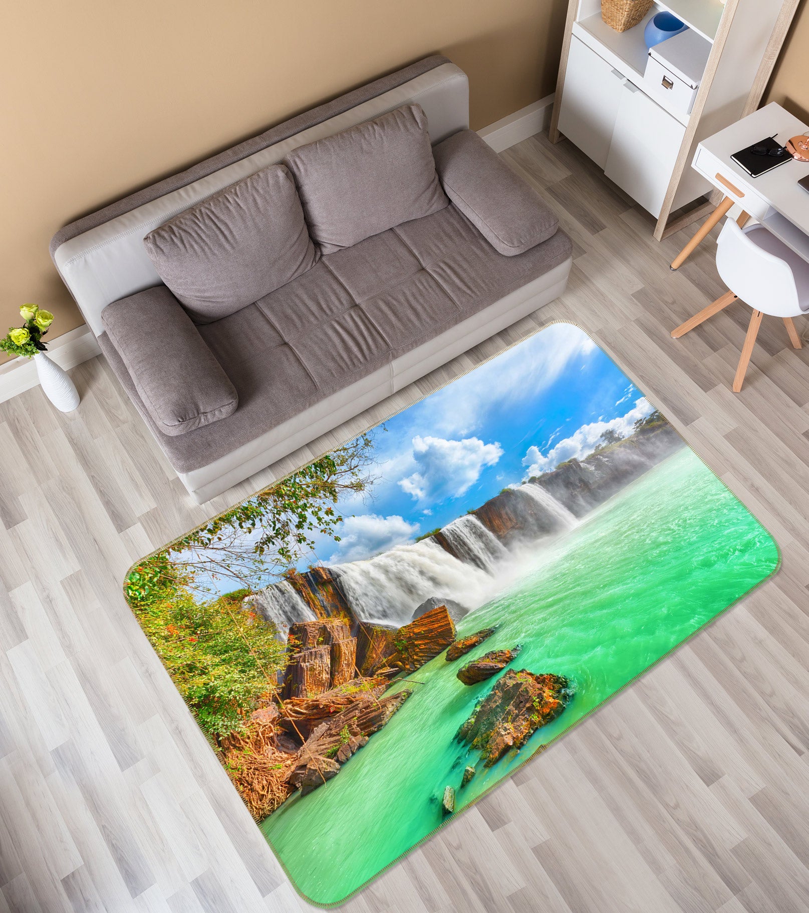 3D Waterfall 76245 Non Slip Rug Mat