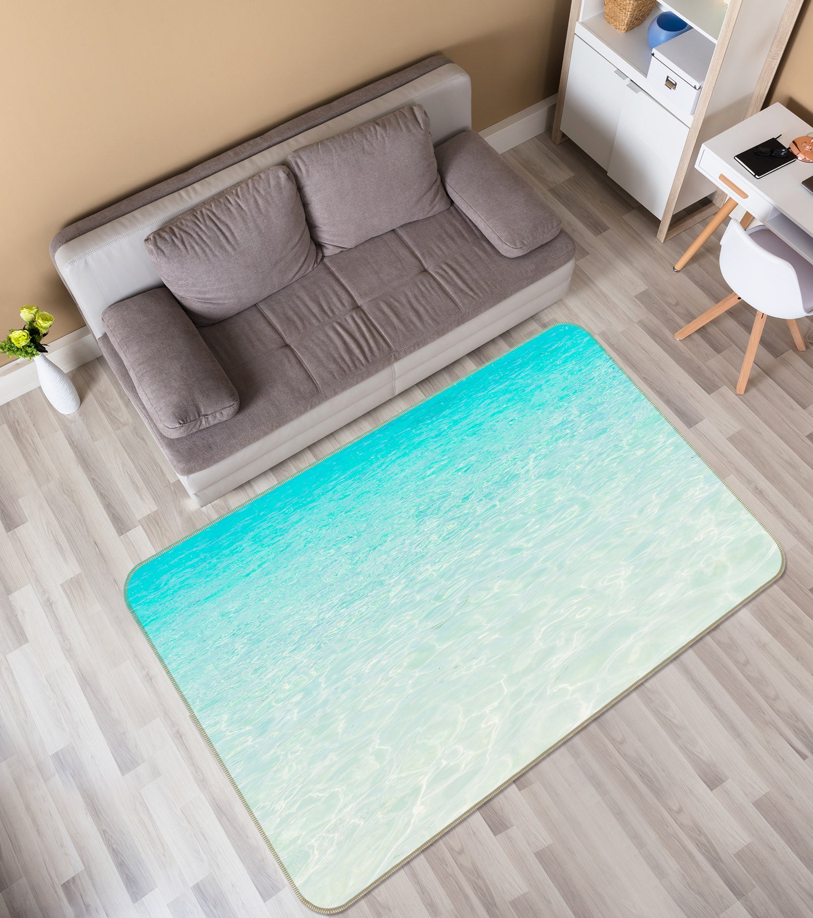 3D Seawater 34060 Non Slip Rug Mat