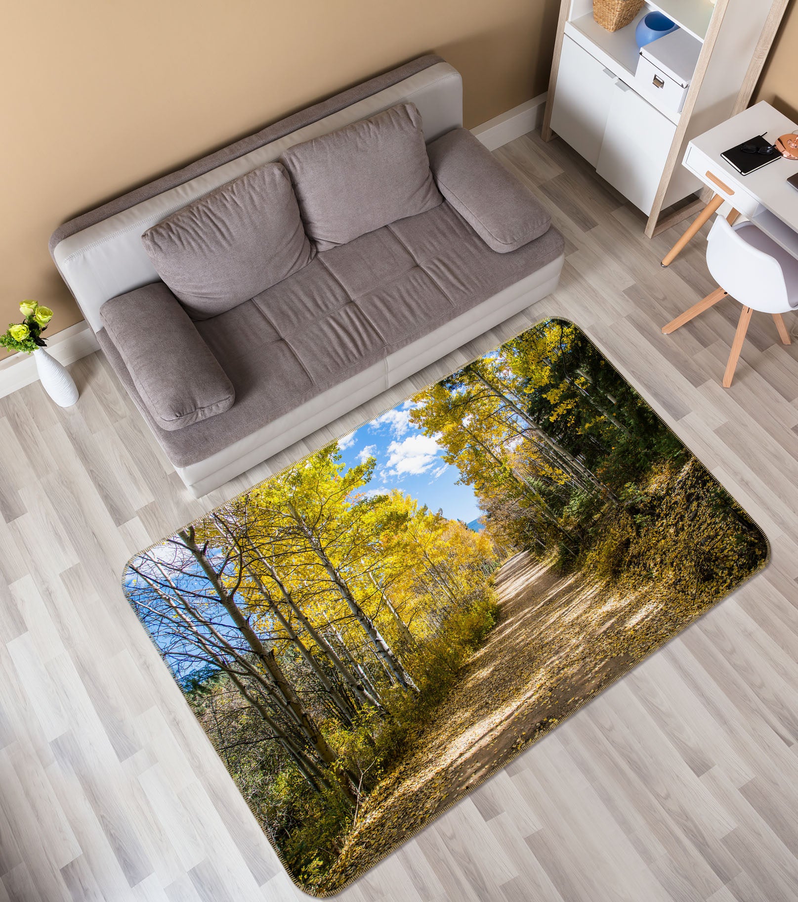 3D Forest Path 27092 Non Slip Rug Mat