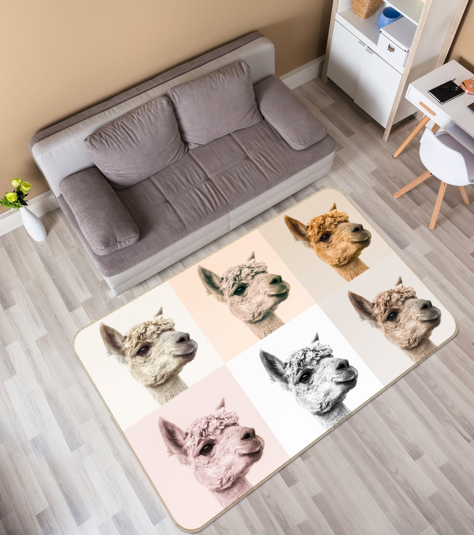 3D Alpaca 83266 Assaf Frank Rug Non Slip Rug Mat