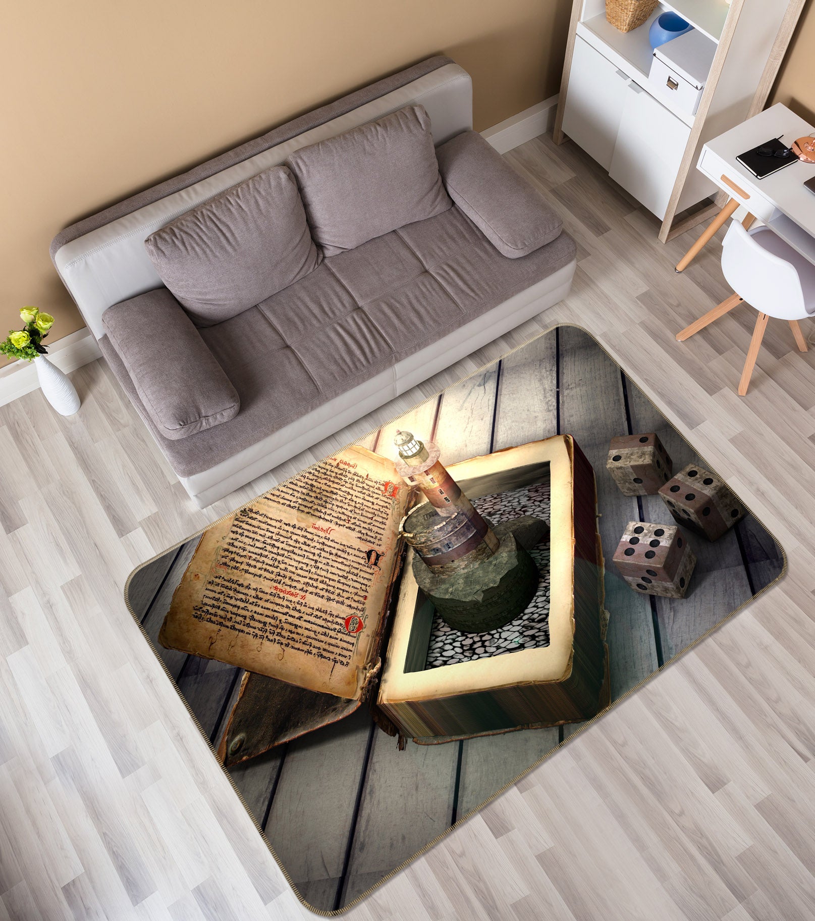 3D Book 36191 Non Slip Rug Mat