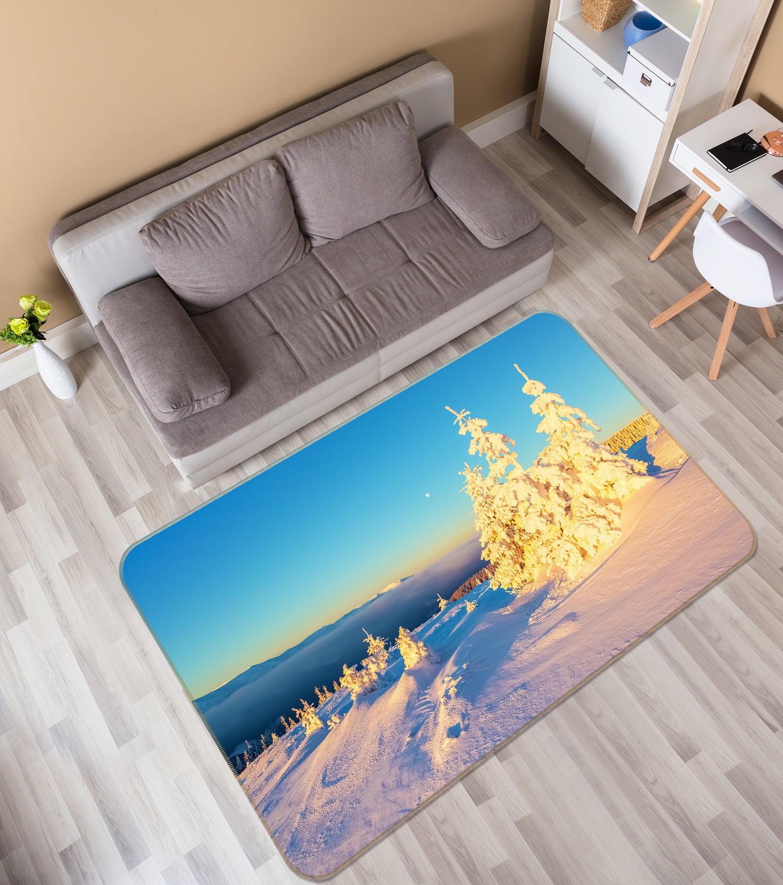 3D Snowfield 35112 Non Slip Rug Mat
