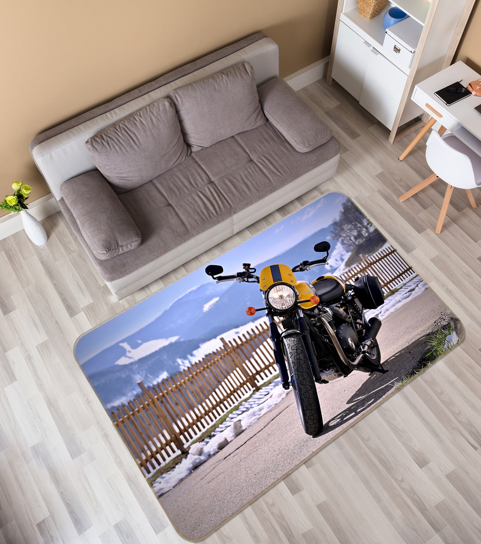 3D Motorcycle 39009 Vehicle Non Slip Rug Mat