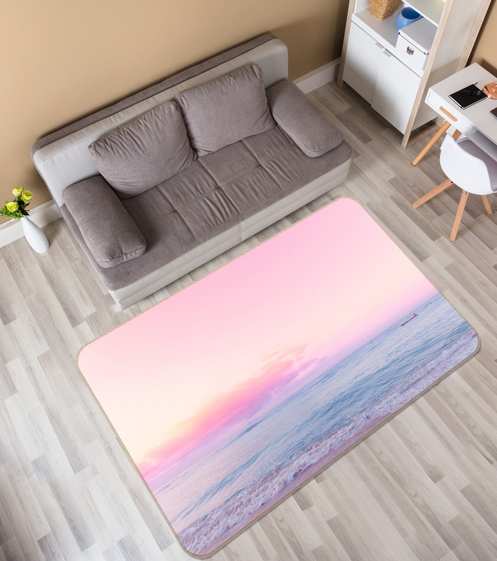 3D Pink Sky 1006 Noirblanc777 Rug Non Slip Rug Mat Mat AJ Creativity Home