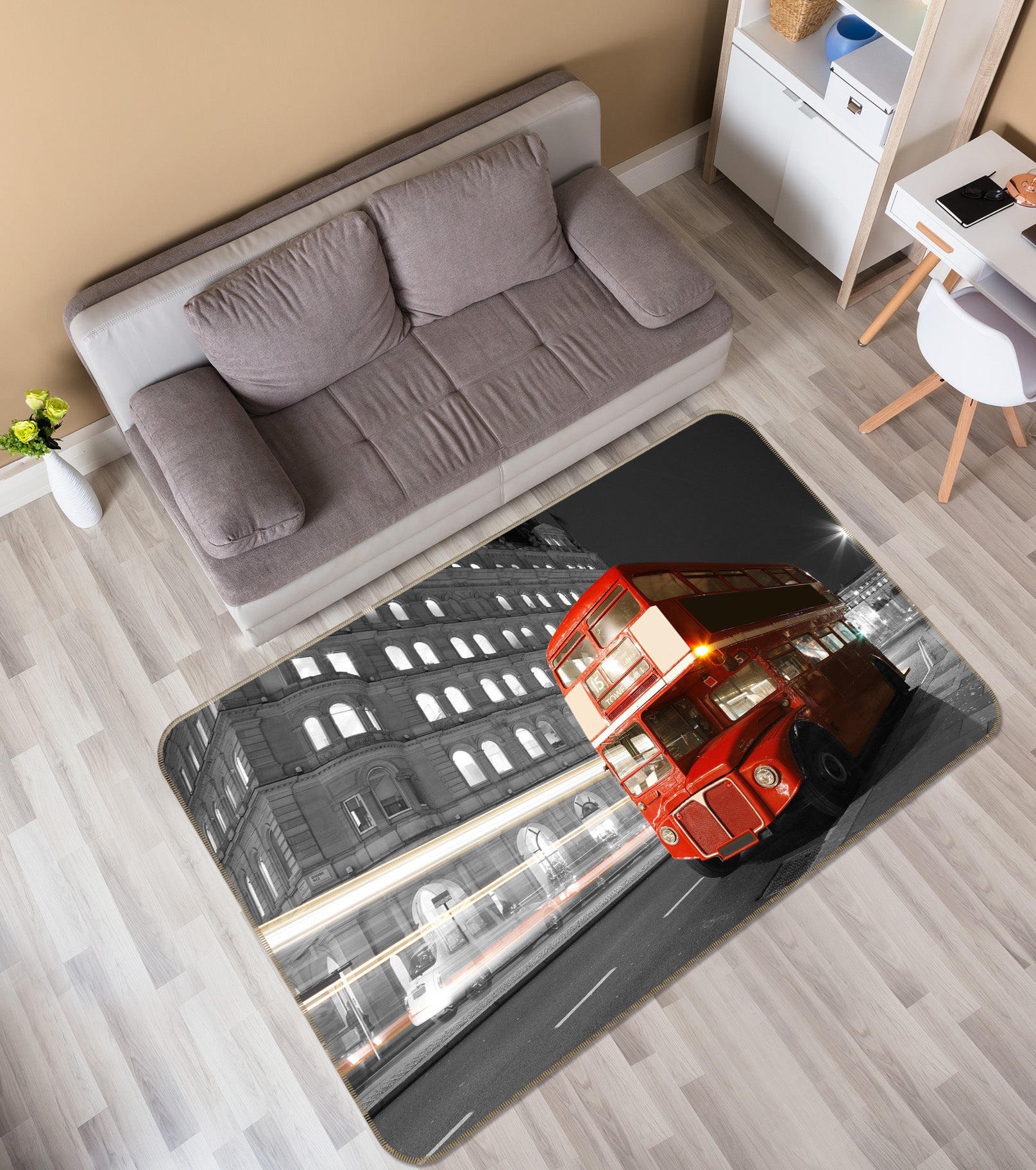 3D Building Bus 68117 Vehicle Non Slip Rug Mat