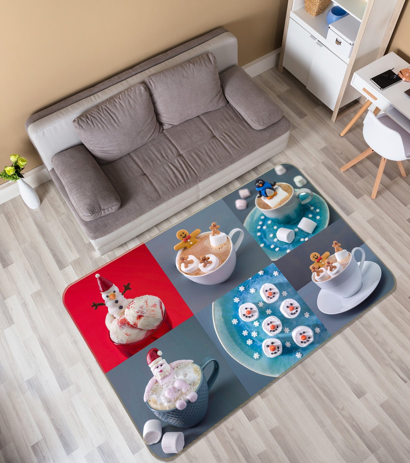 3D Delicious Cake 2023 Assaf Frank Rug Non Slip Rug Mat Mat AJ Creativity Home