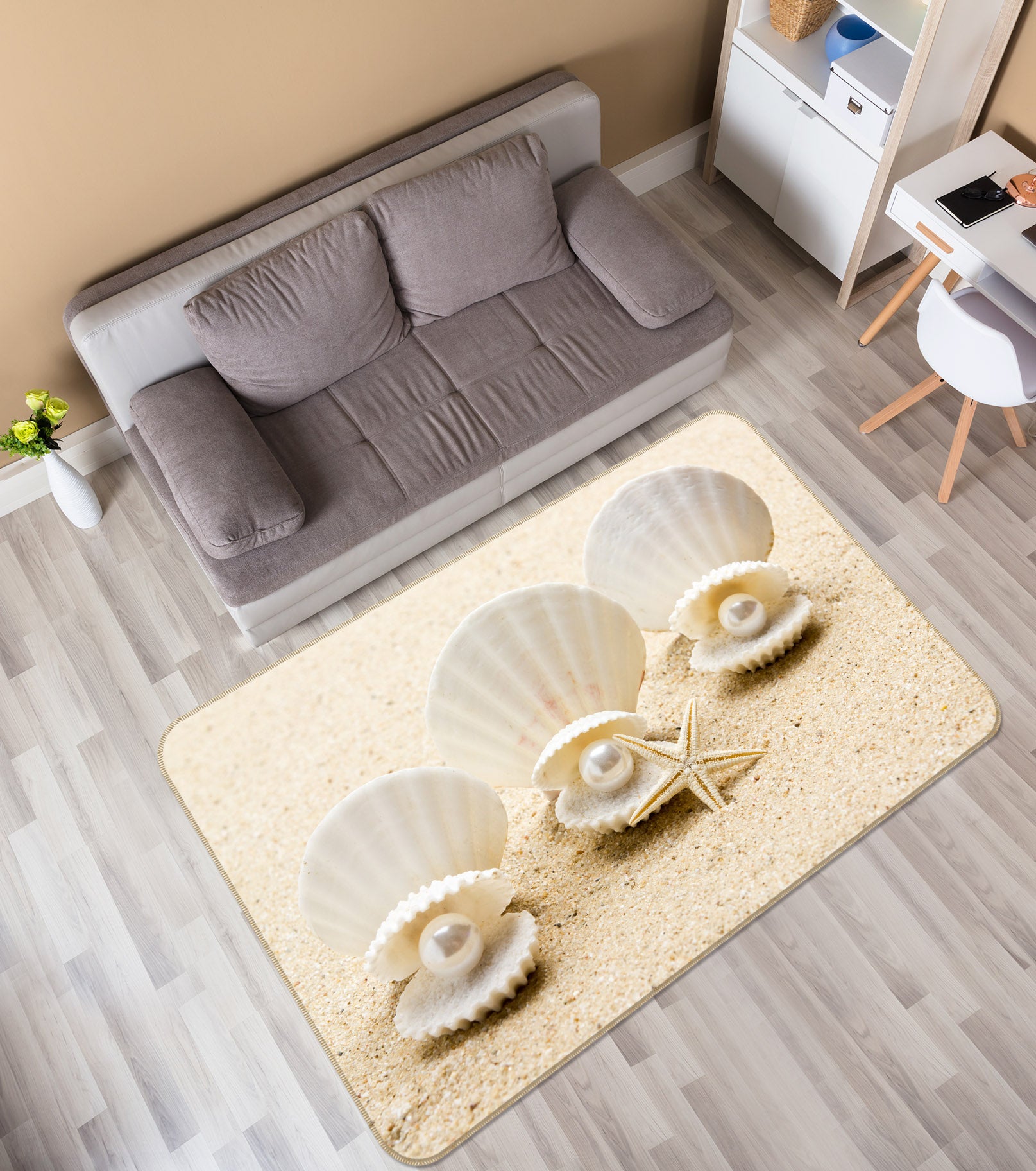 3D Pearl Shell 30118 Non Slip Rug Mat