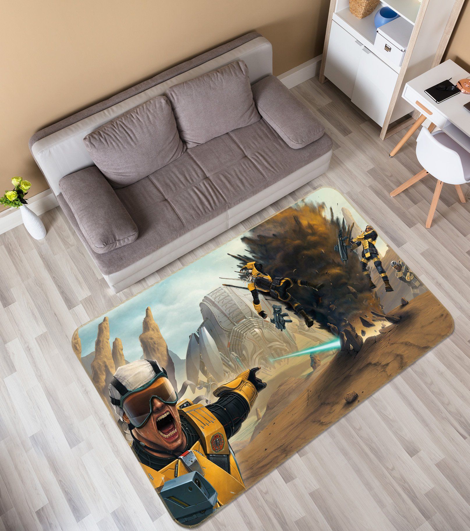 3D Battlefield 1093 Vincent Hie Rug Non Slip Rug Mat Mat AJ Creativity Home