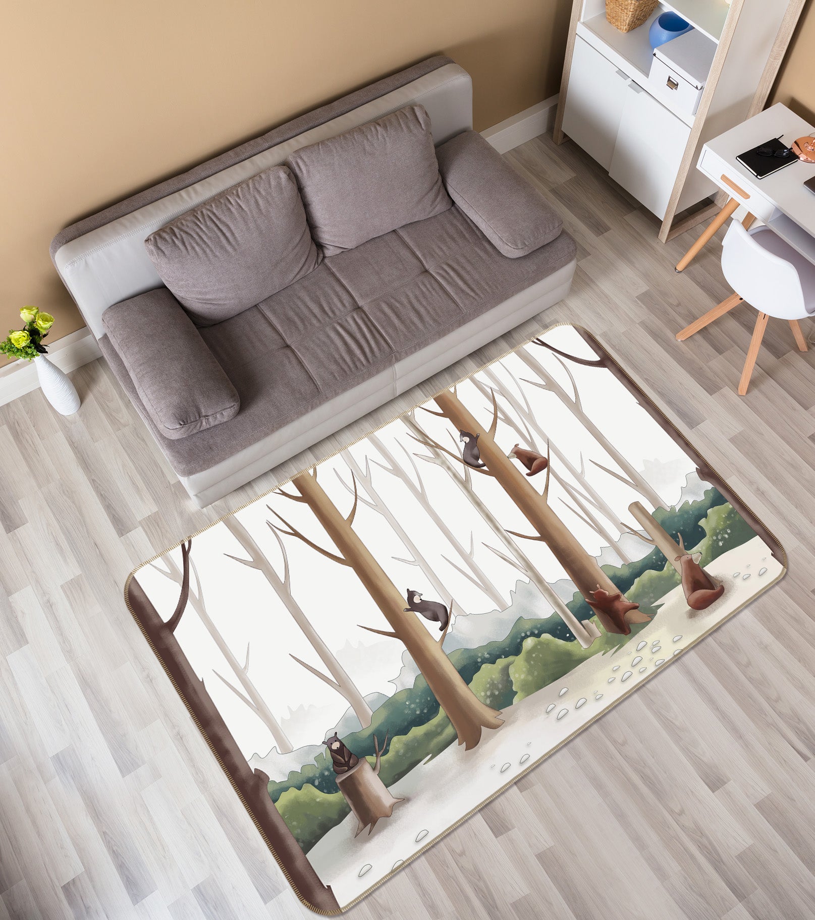 3D Forest 34079 Non Slip Rug Mat