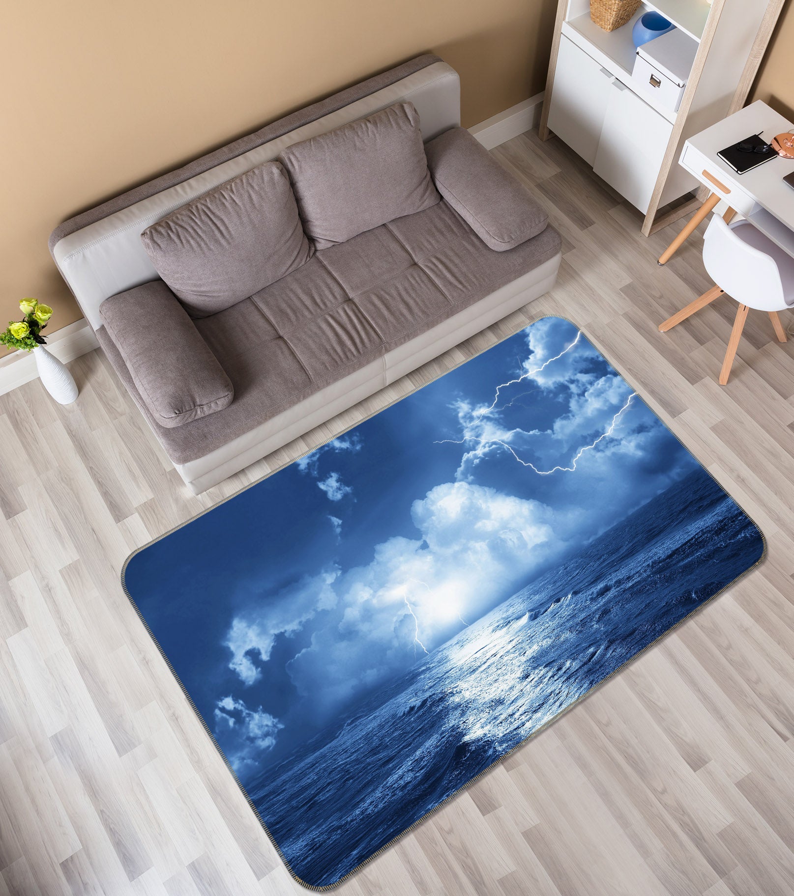 3D Sea Clouds 31162 Non Slip Rug Mat