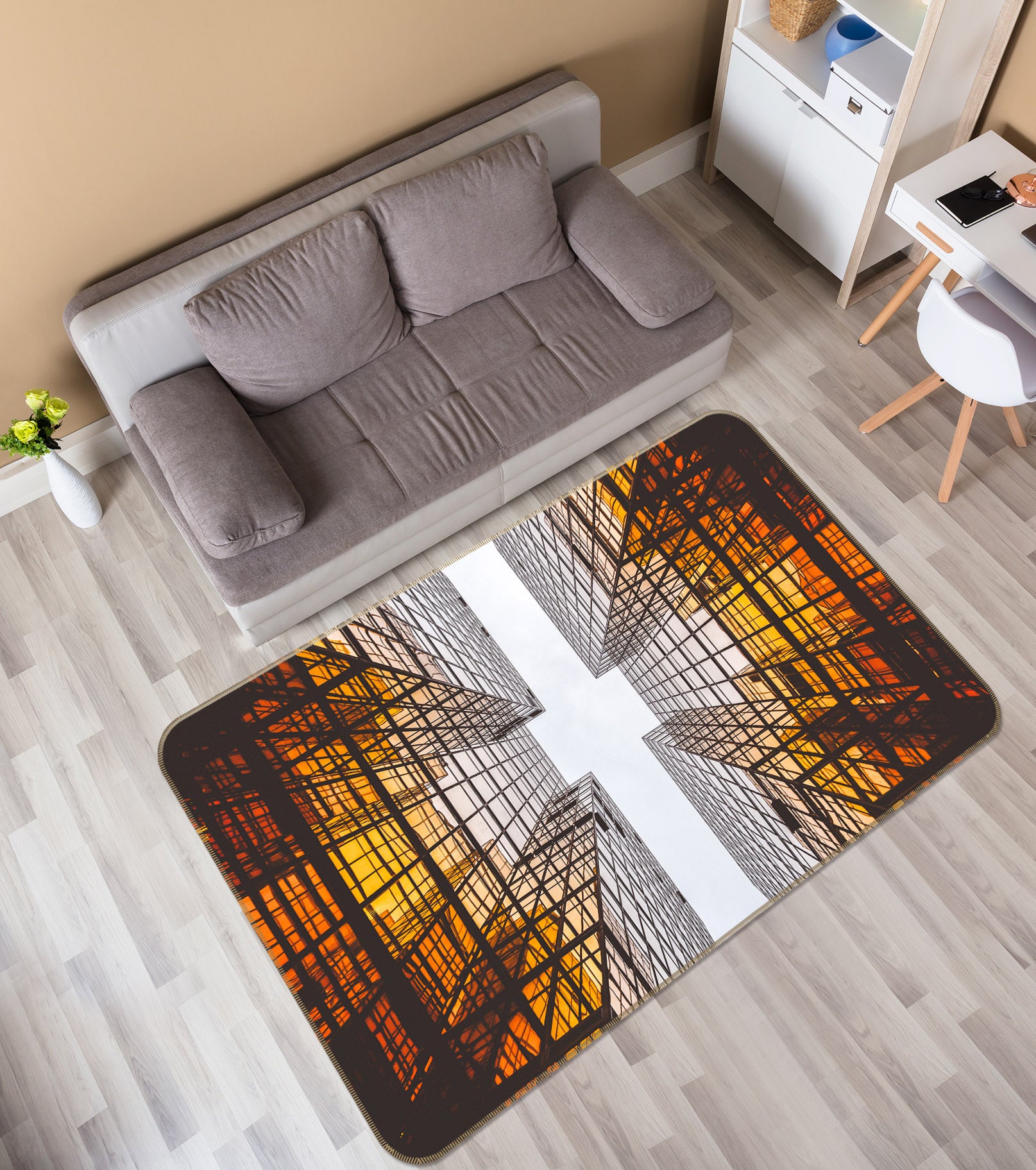 3D Building 36096 Non Slip Rug Mat
