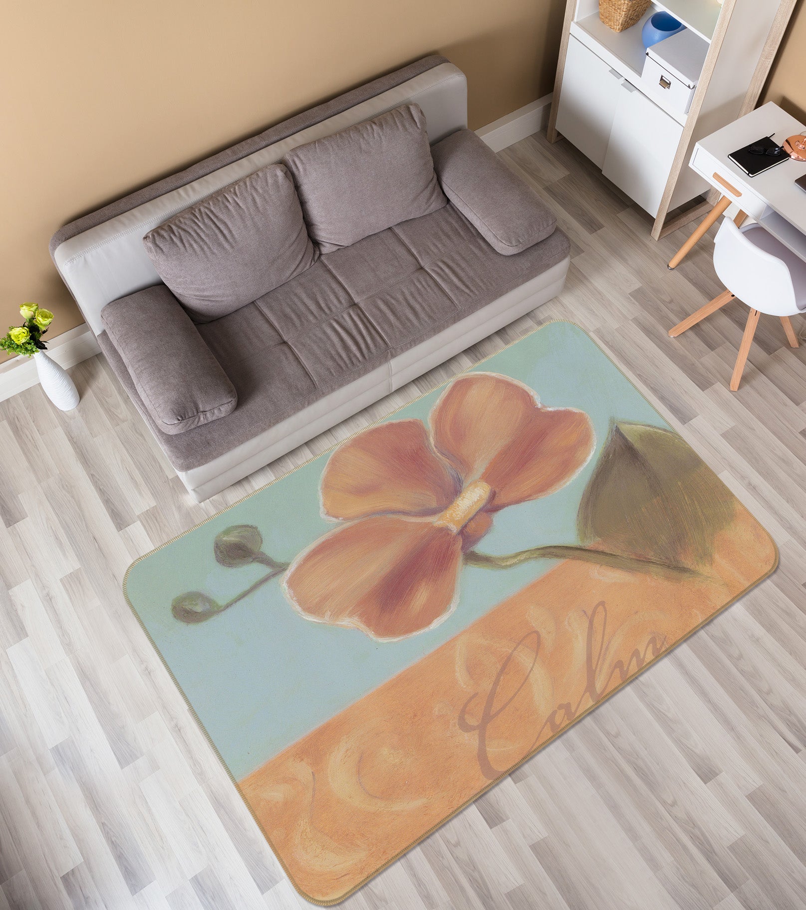 3D Flowers 32080 Non Slip Rug Mat