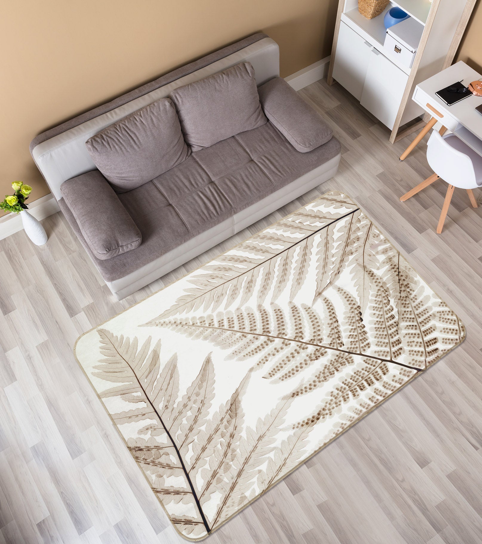 3D Leaves 32061 Non Slip Rug Mat