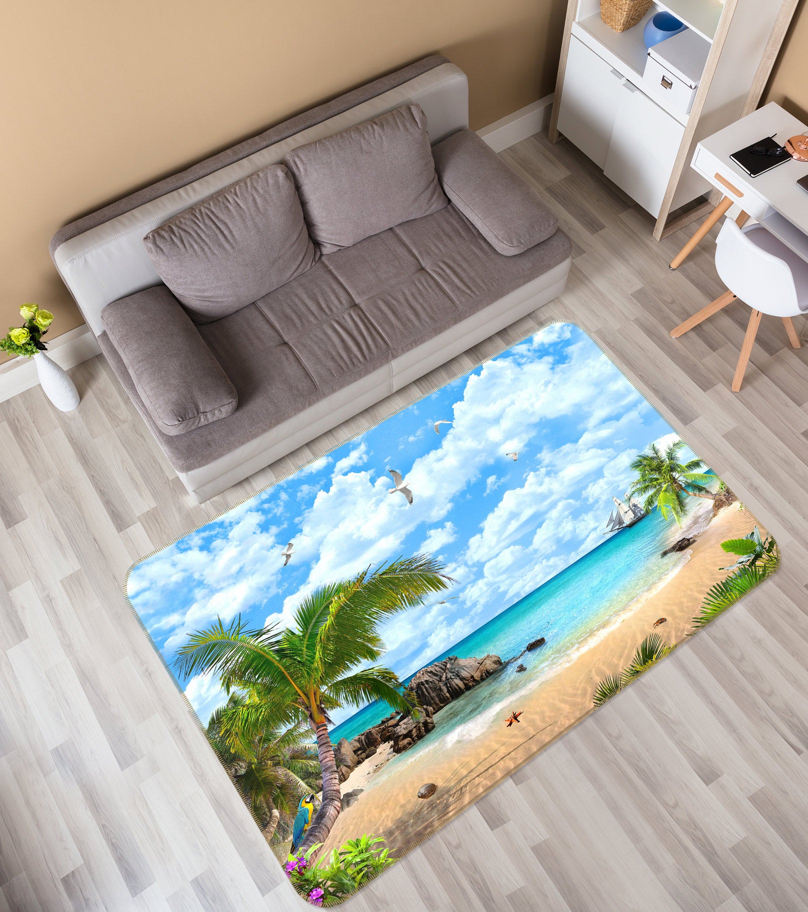 3D Seaside 76221 Non Slip Rug Mat