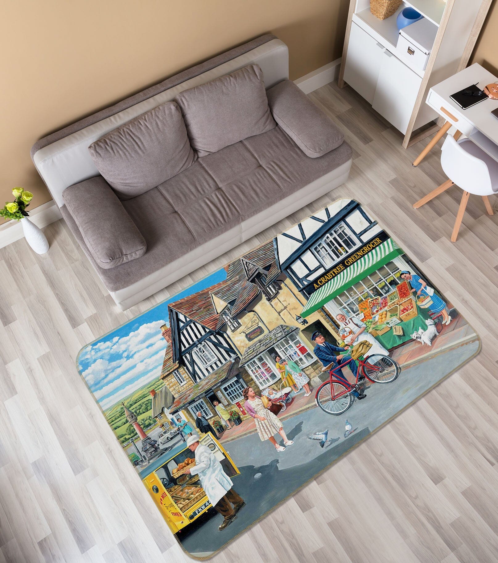 3D Letters For The Greengrocer 1085 Trevor Mitchell Rug Non Slip Rug Mat Mat AJ Creativity Home