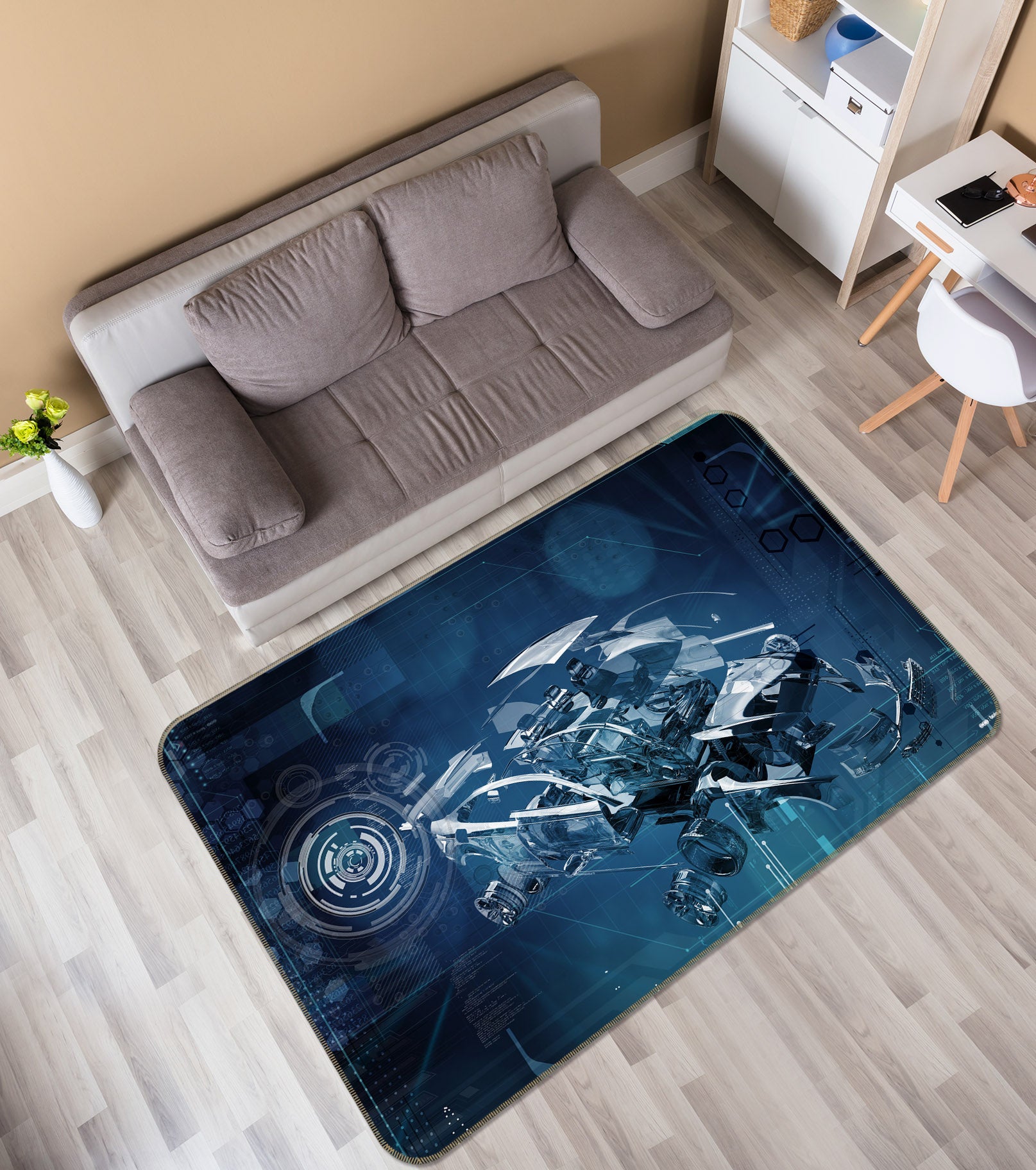 3D Car Structure 42115 Vehicle Non Slip Rug Mat