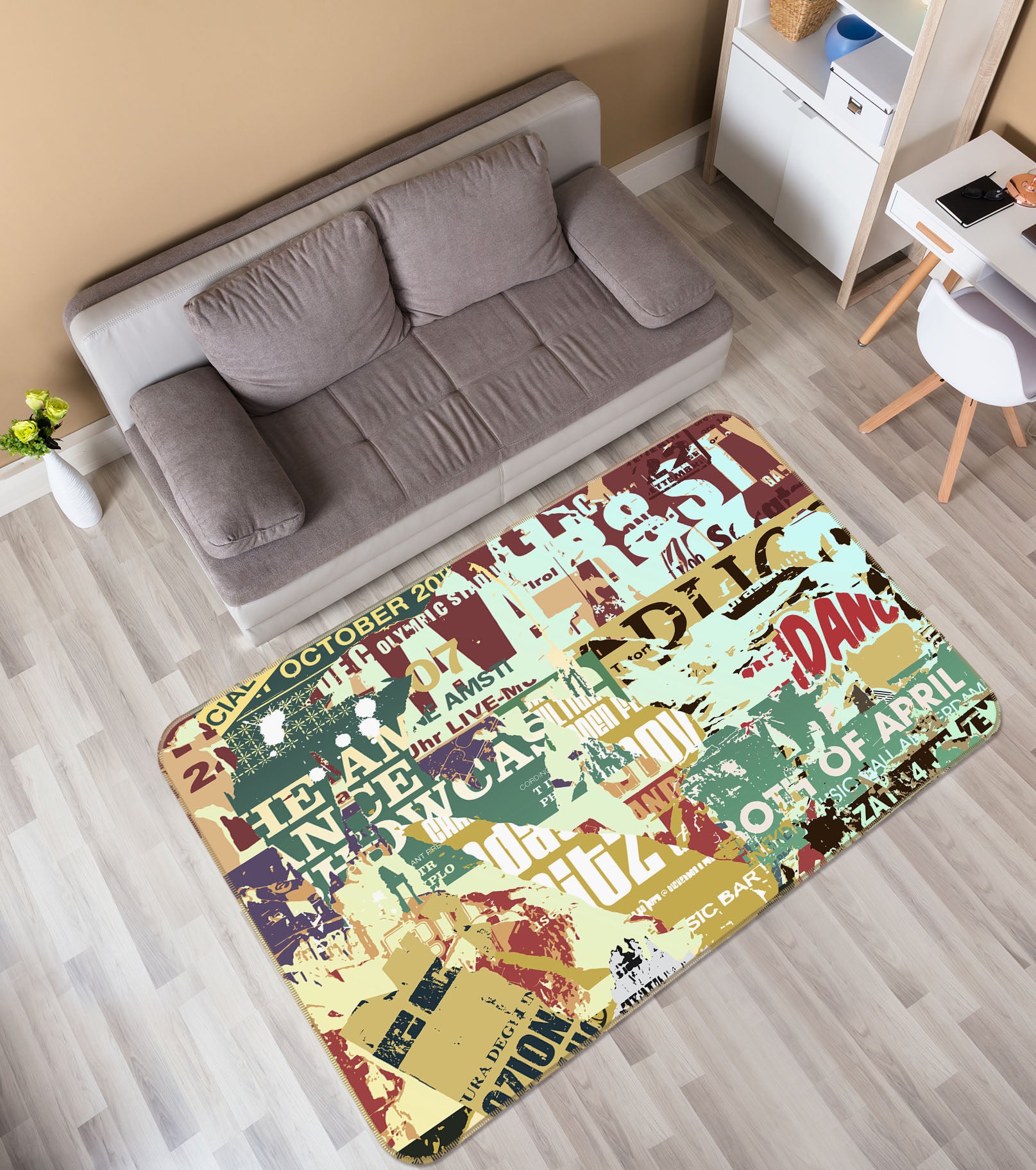 3D Pattern 35210 Non Slip Rug Mat