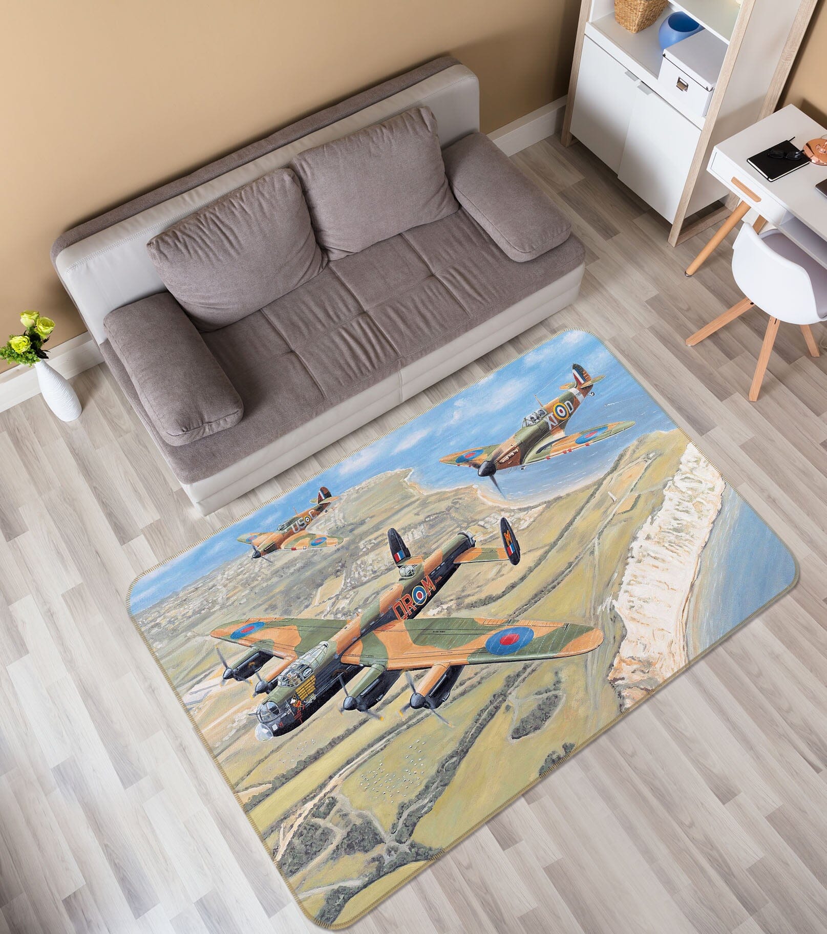 3D Military Aircraft 1057 Trevor Mitchell Rug Non Slip Rug Mat Mat AJ Creativity Home