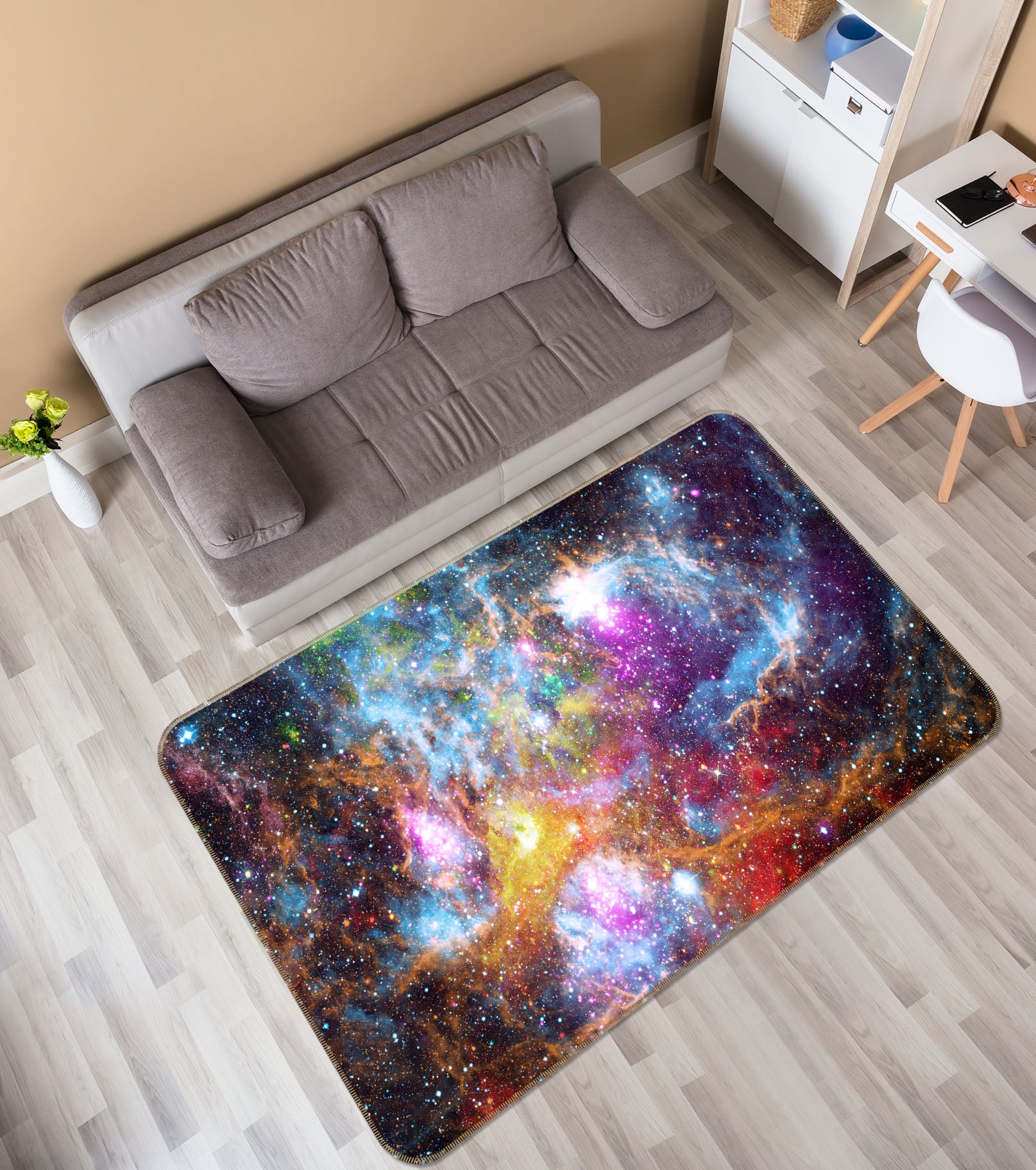 3D Starry Sky 36075 Non Slip Rug Mat