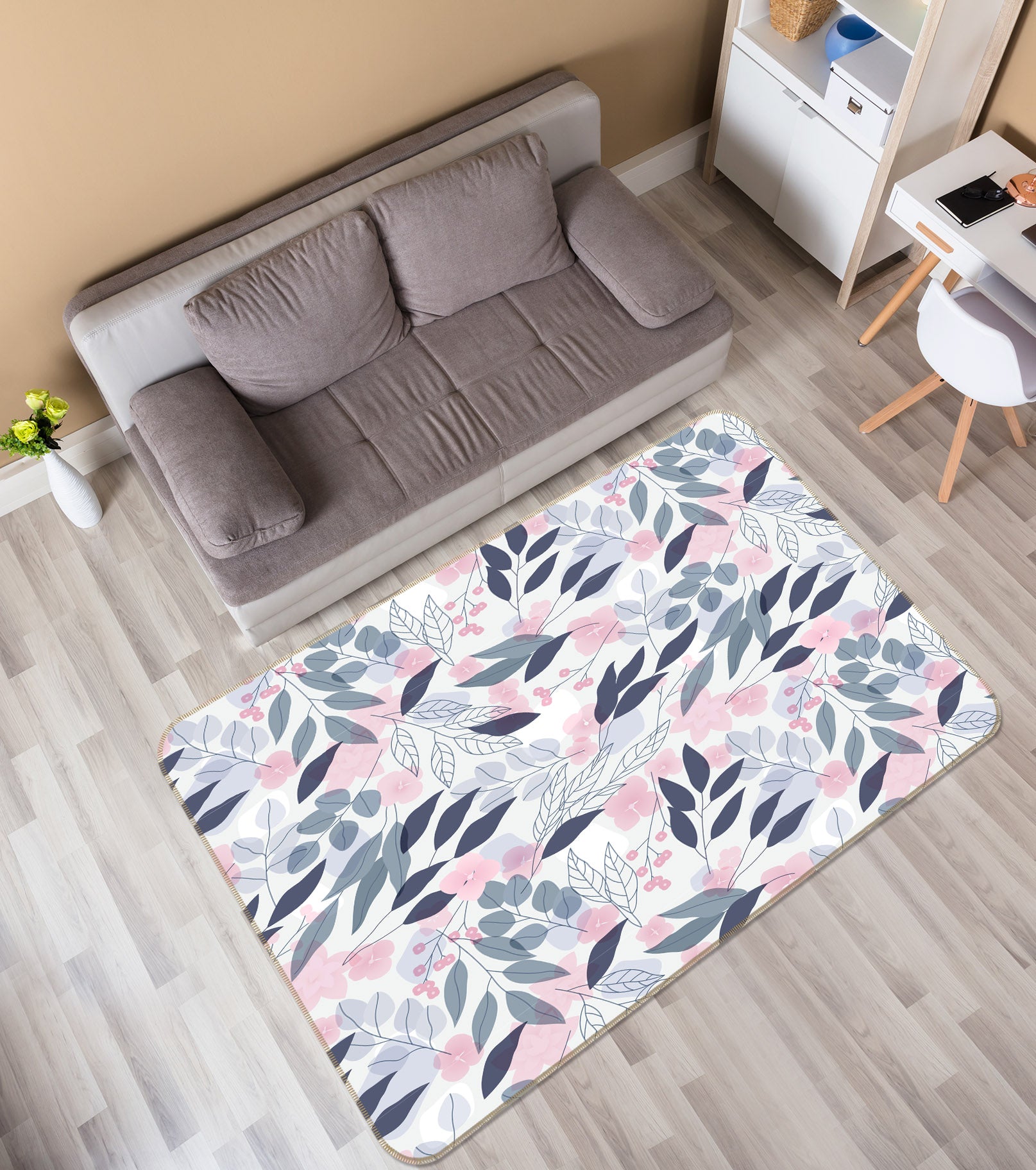 3D Leaves 30211 Non Slip Rug Mat