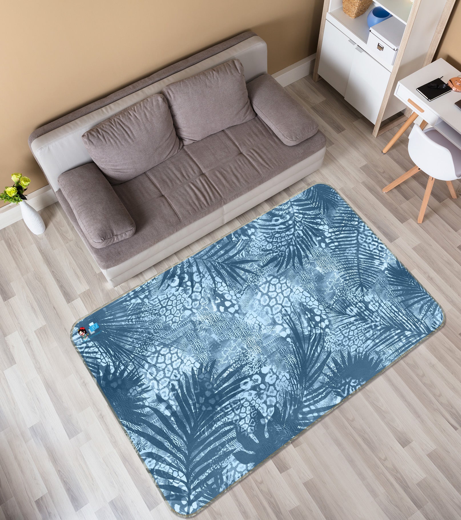3D Leaves 83011 Andrea haase Rug Non Slip Rug Mat