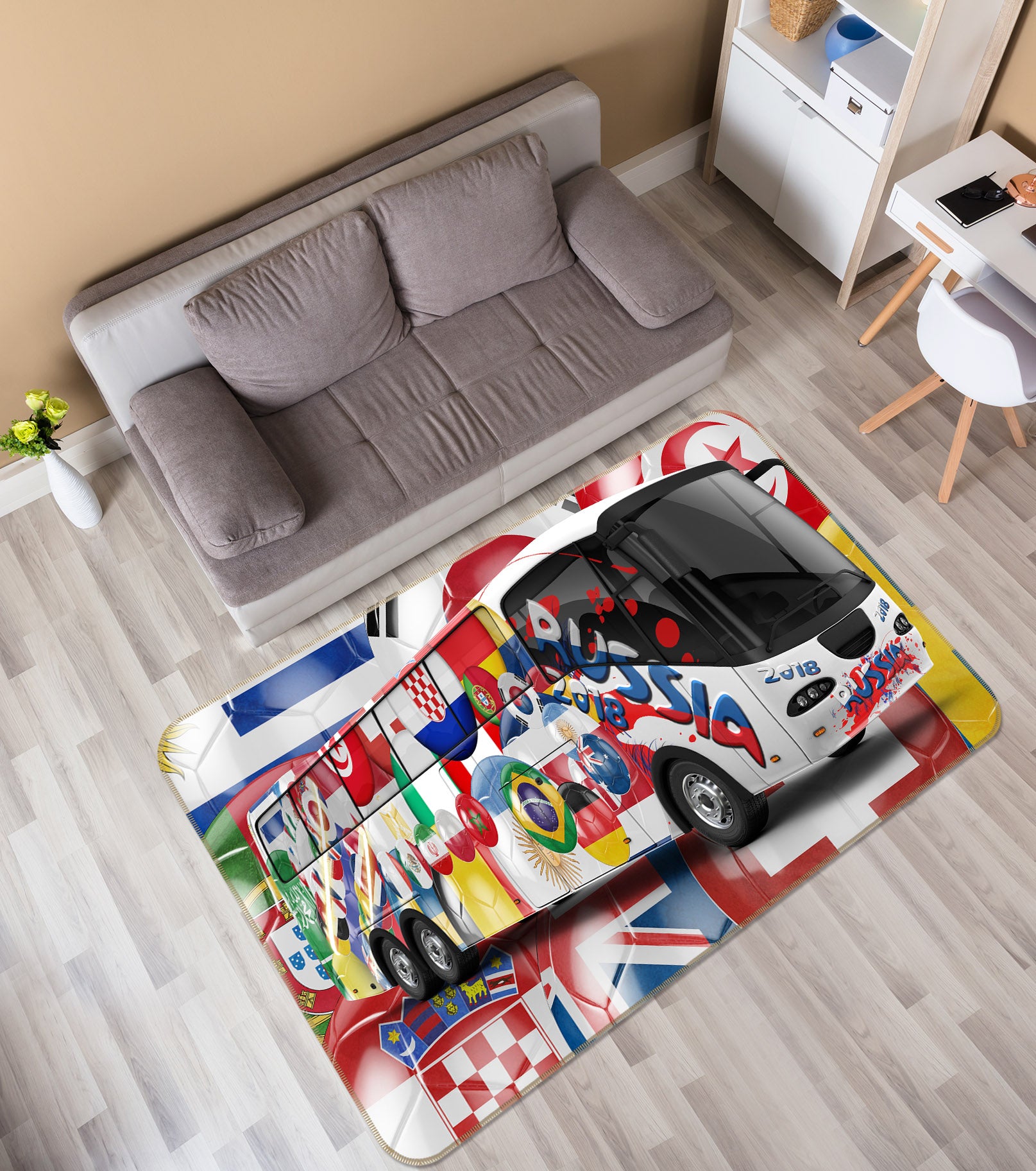 3D Color Bus 38242 Vehicle Non Slip Rug Mat