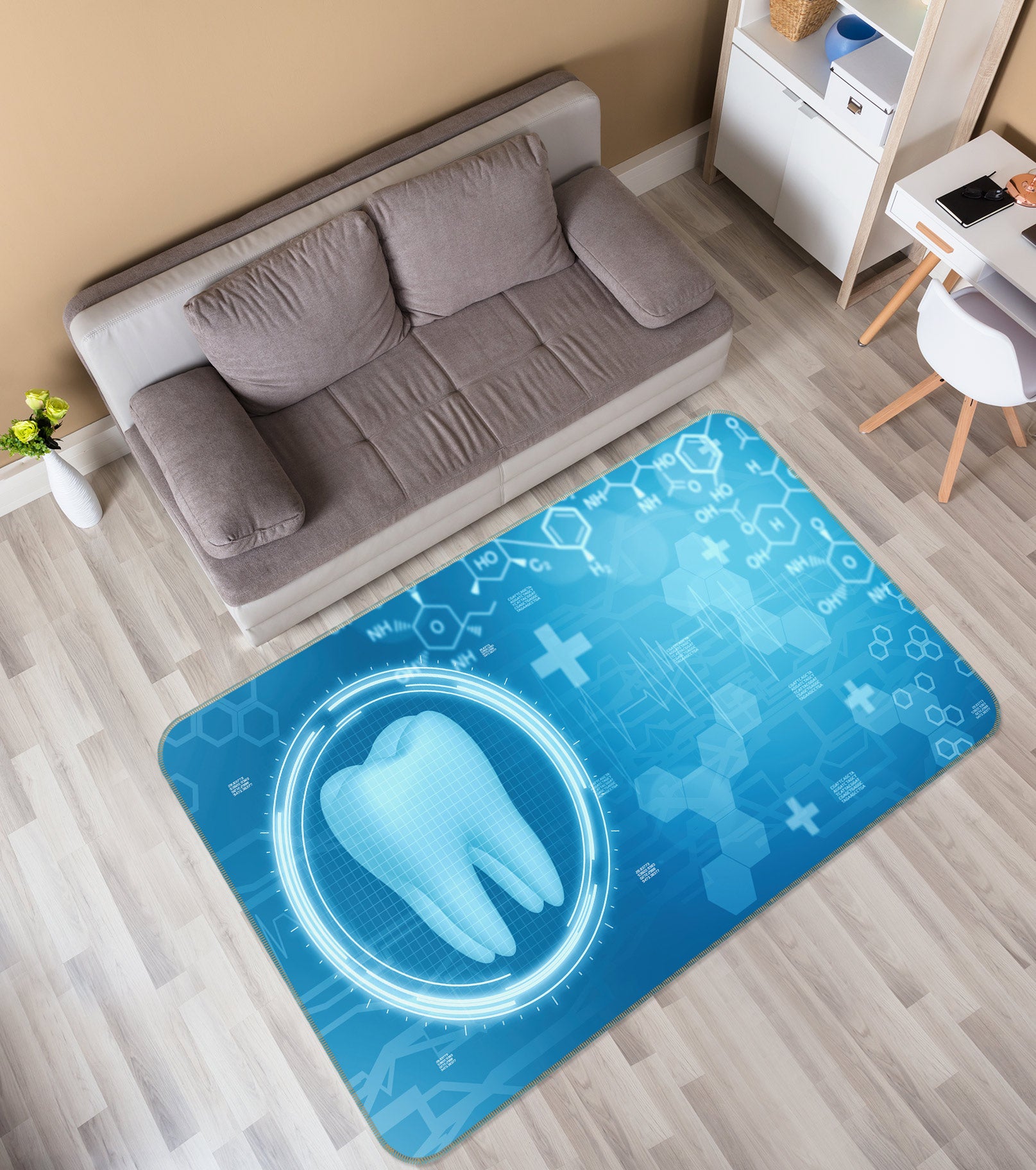 3D Tooth 77170 Non Slip Rug Mat