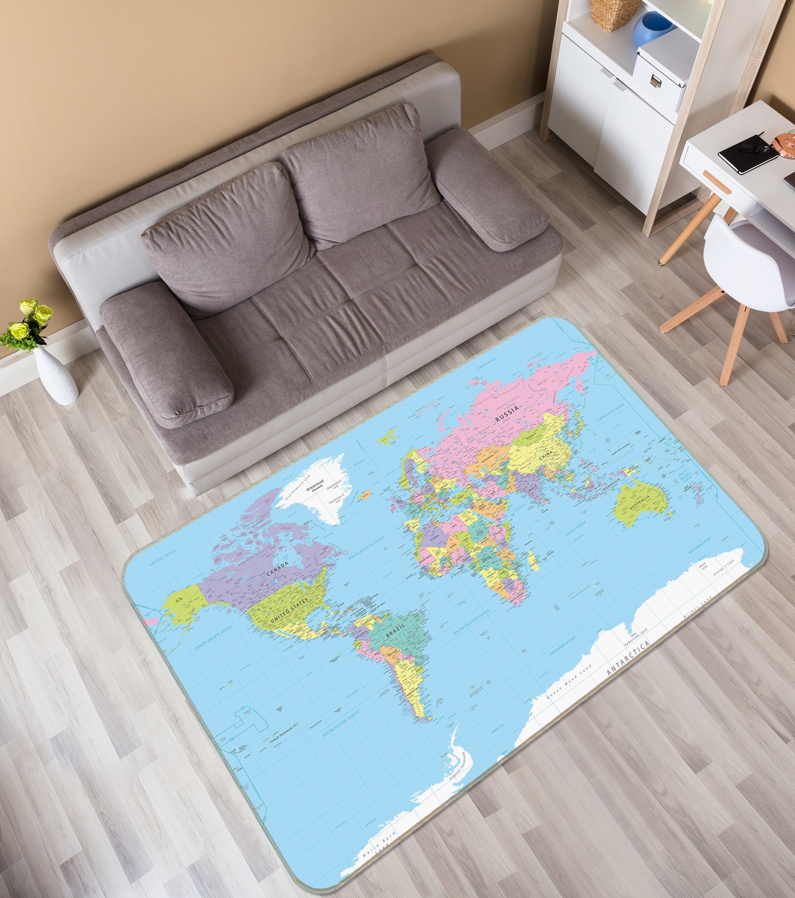 3D Map 34182 Non Slip Rug Mat