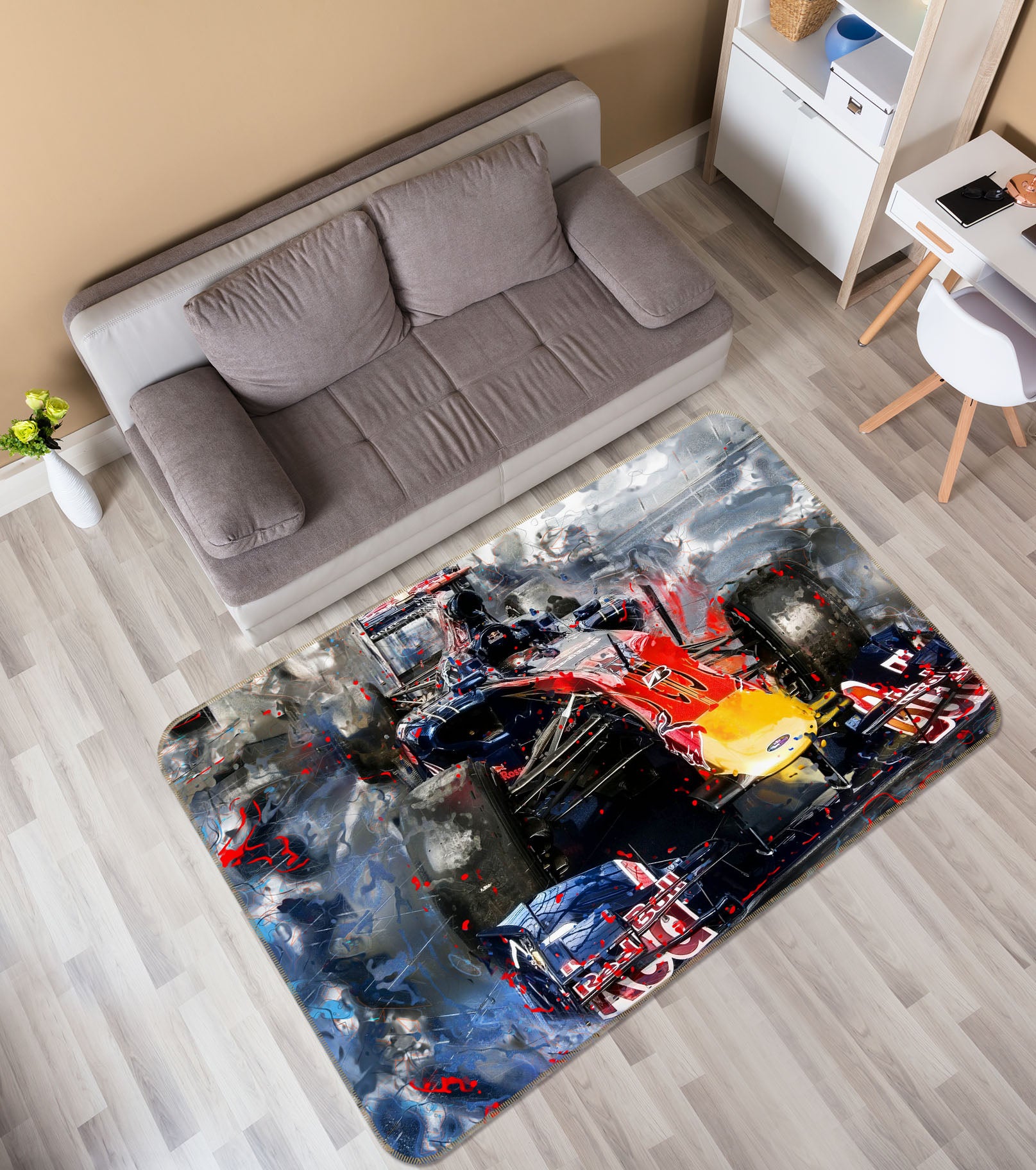 3D Racing Car 42102 Vehicle Non Slip Rug Mat