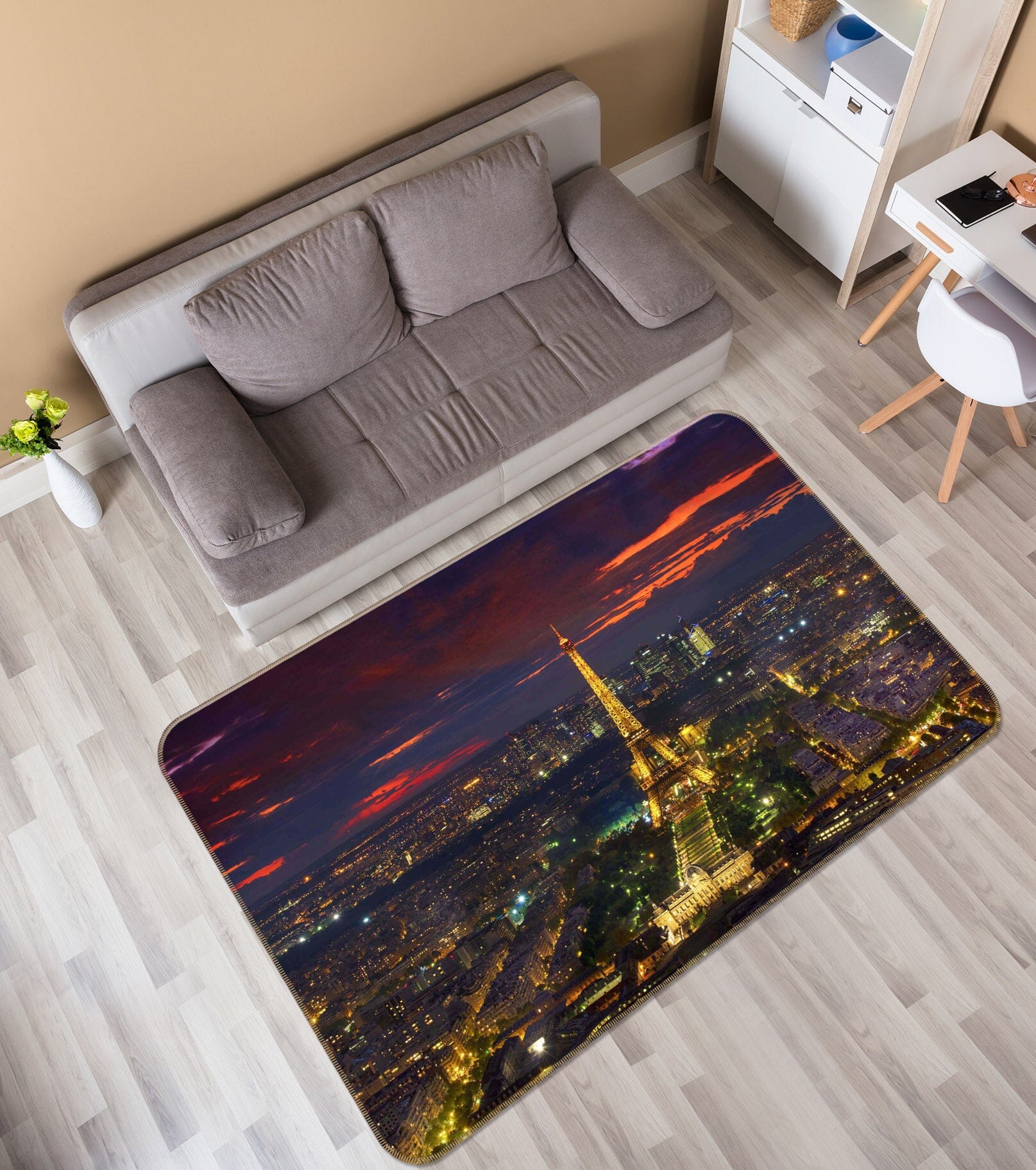 3D Light Tower 1079 Marco Carmassi Rug Non Slip Rug Mat Mat AJ Creativity Home