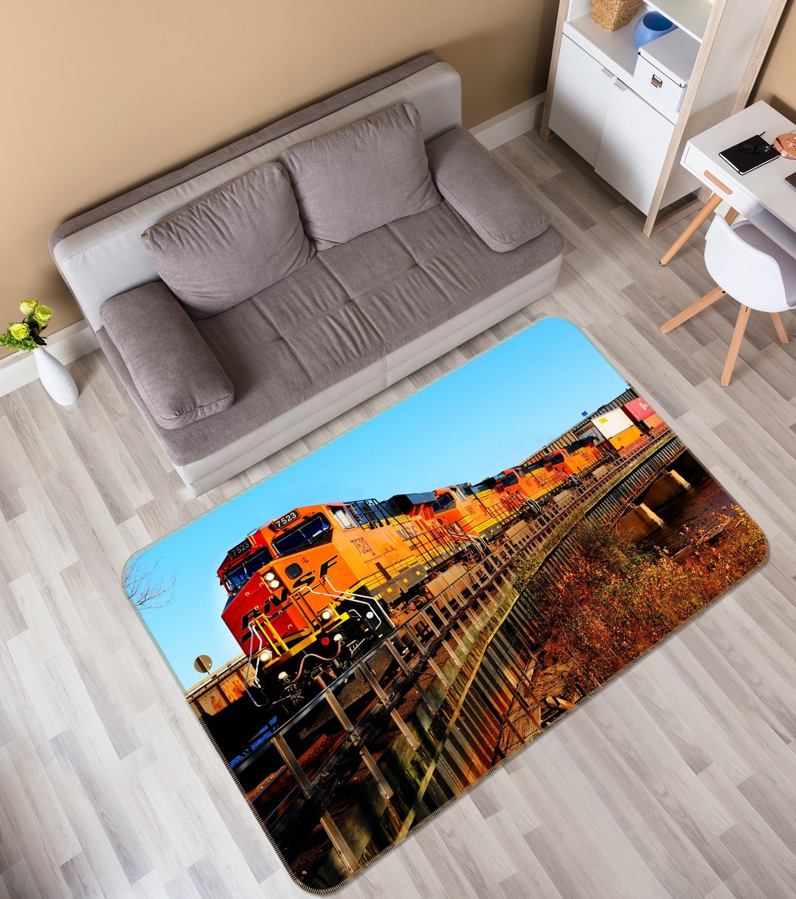 3D Train 68118 Vehicle Non Slip Rug Mat