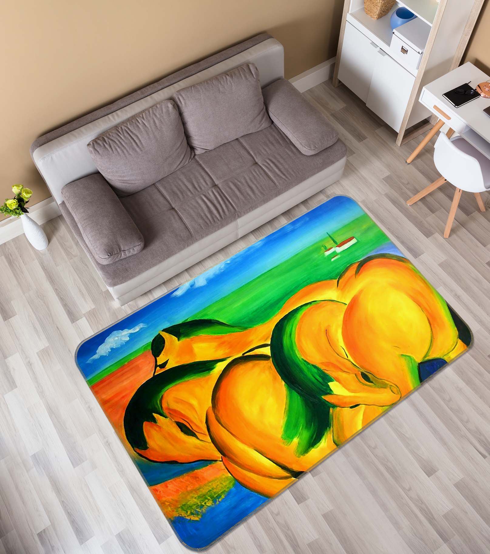 3D Abstract Pattern 33140 Non Slip Rug Mat