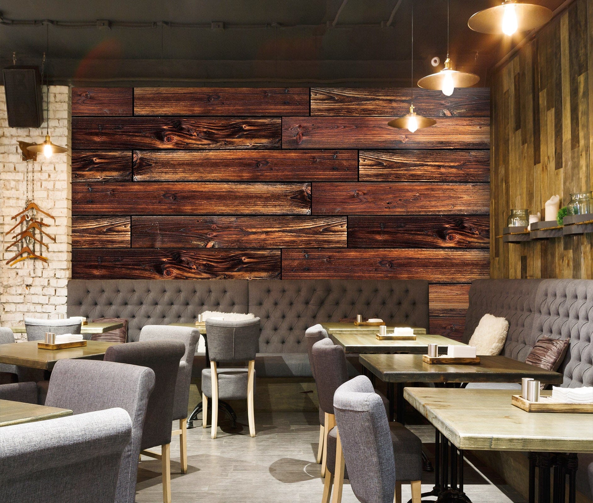 3D Wooden Restaurant 1922 Wall Murals Wallpaper AJ Wallpaper 2