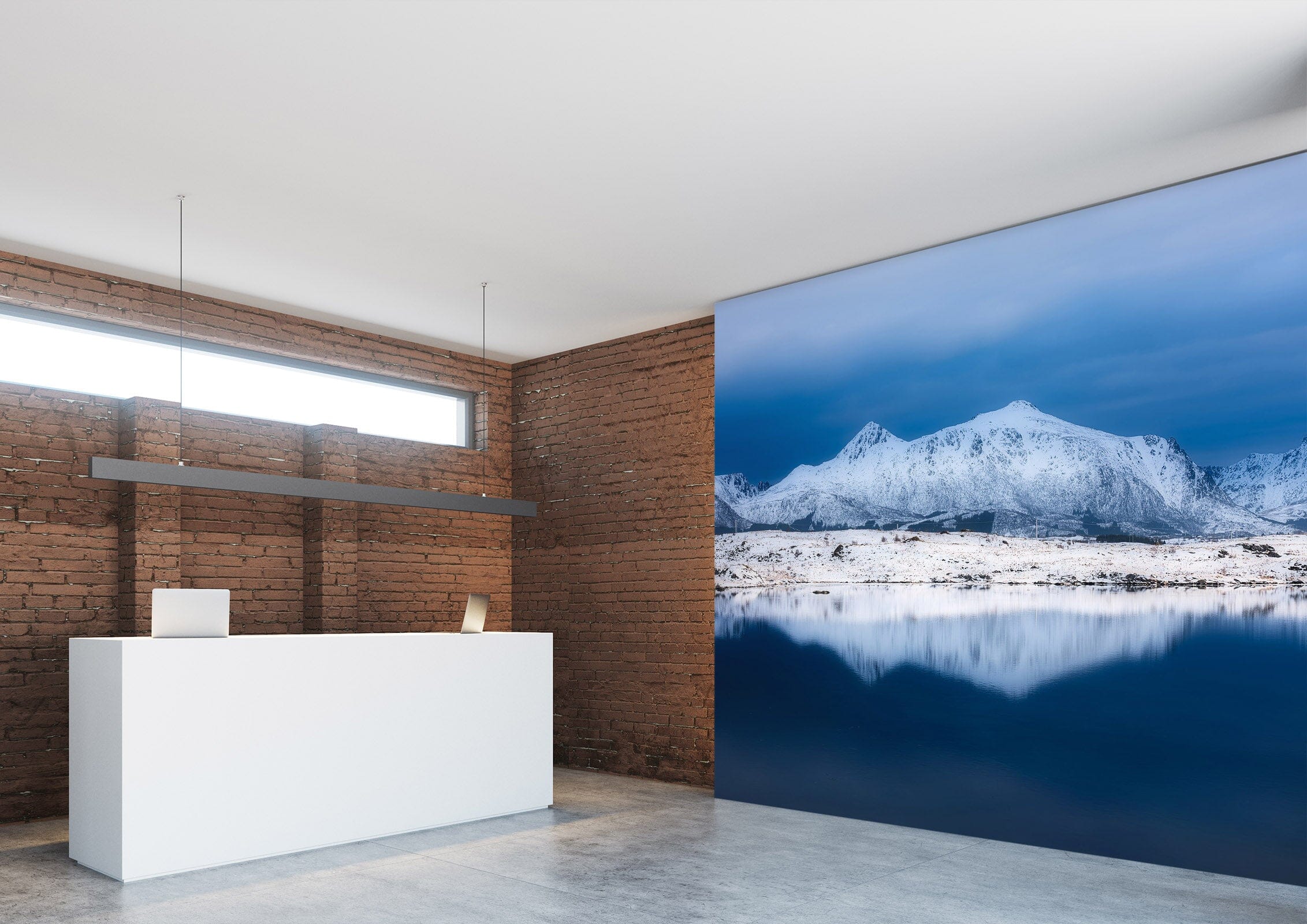 3D Snow Mountain Lake 1403 Marco Carmassi Wall Mural Wall Murals Wallpaper AJ Wallpaper 2