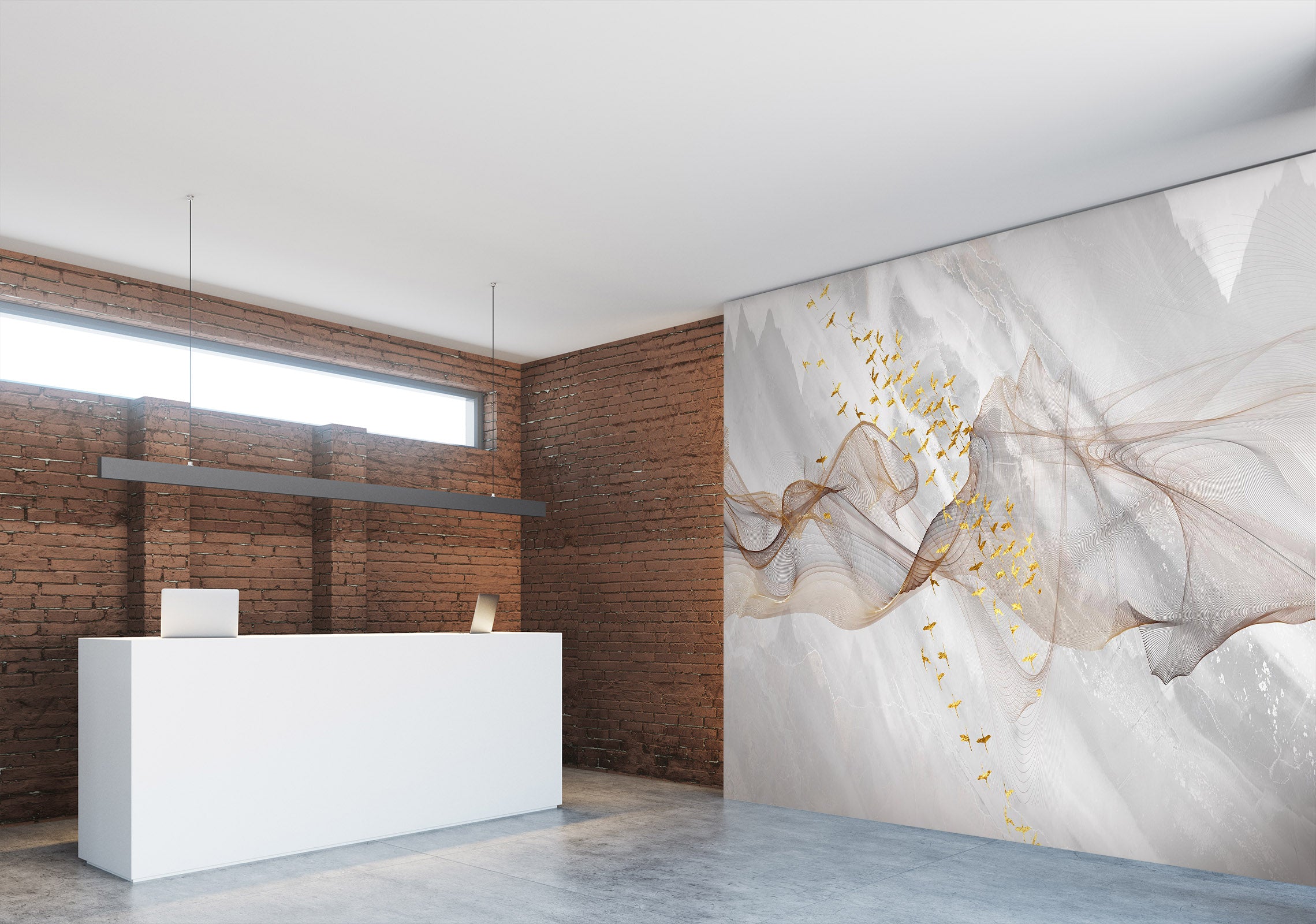 3D Marble Bird 003 Wall Murals Wallpaper AJ Wallpaper 2