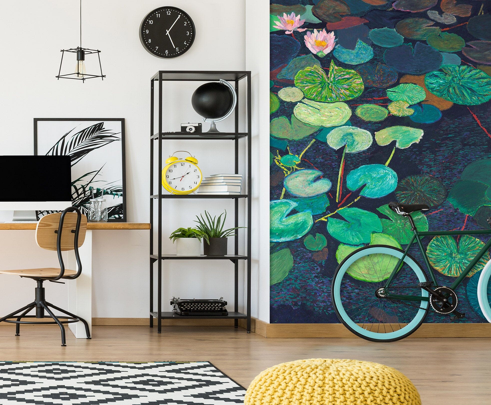 3D Green Lotus Leaf 264 Allan P. Friedlander Wall Mural Wall Murals Wallpaper AJ Wallpaper 2