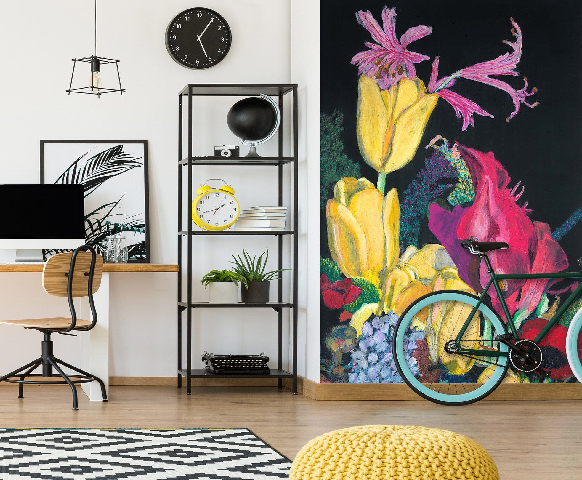 3D Painted Flowers 300 Allan P. Friedlander Wall Mural Wall Murals Wallpaper AJ Wallpaper 2