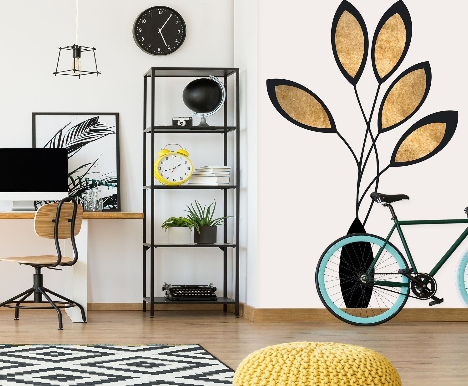 3D Yellow Leaves 1424 Boris Draschoff Wall Mural Wall Murals Wallpaper AJ Wallpaper 2