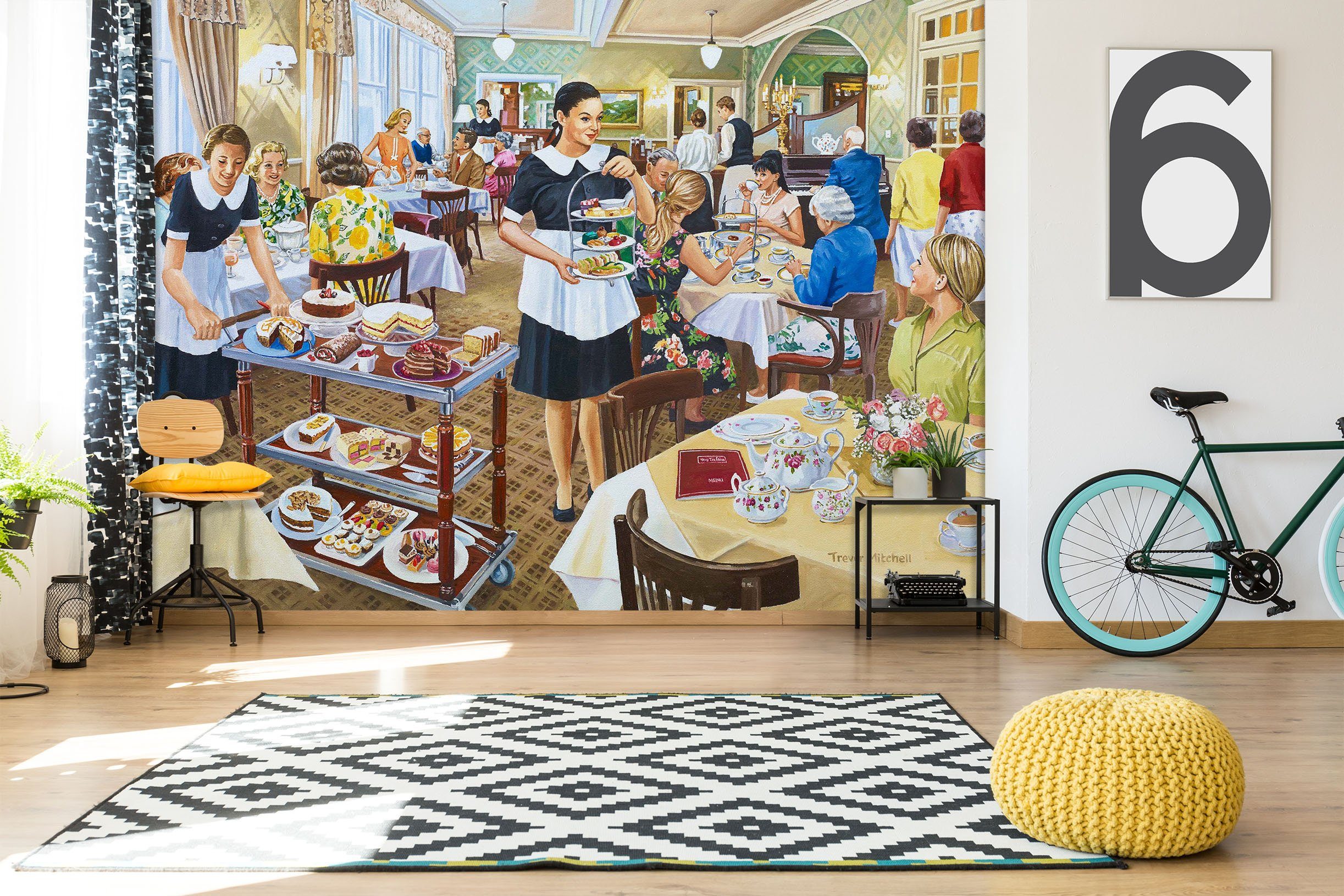 3D Afternoon Tea 1004 Trevor Mitchell Wall Mural Wall Murals Wallpaper AJ Wallpaper 2