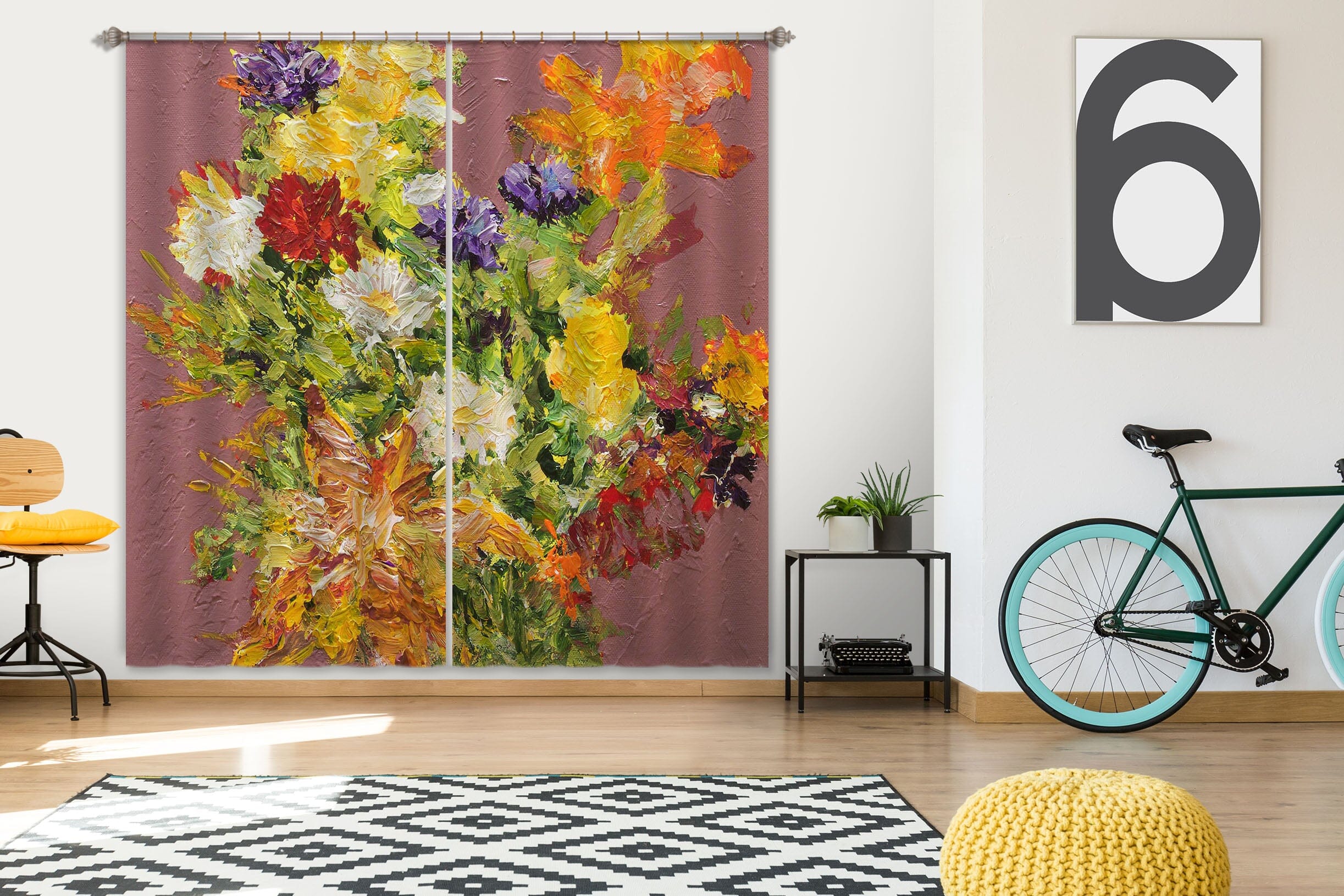 3D Bouquet 208 Allan P. Friedlander Curtain Curtains Drapes Curtains AJ Creativity Home