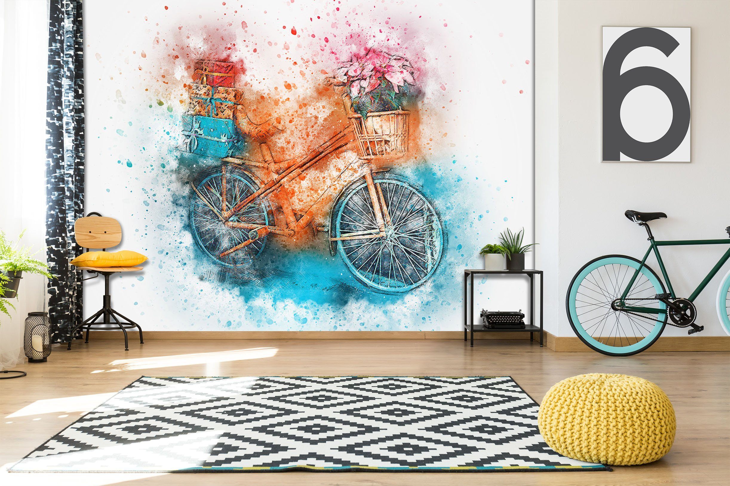3D Bicycle 923 Vehicle Wall Murals Wallpaper AJ Wallpaper 2