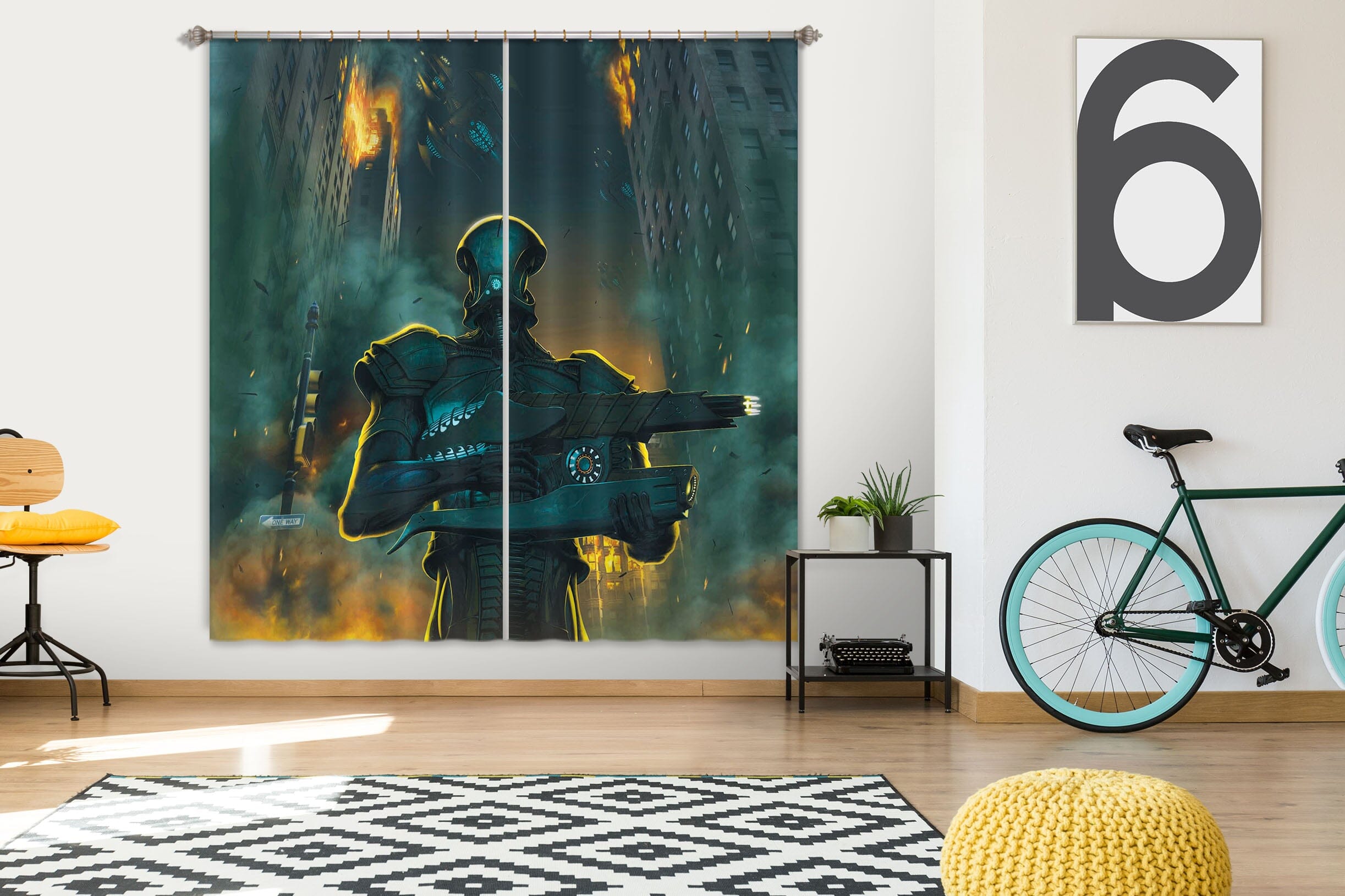 3D Invasion 045 Vincent Hie Curtain Curtains Drapes Curtains AJ Creativity Home