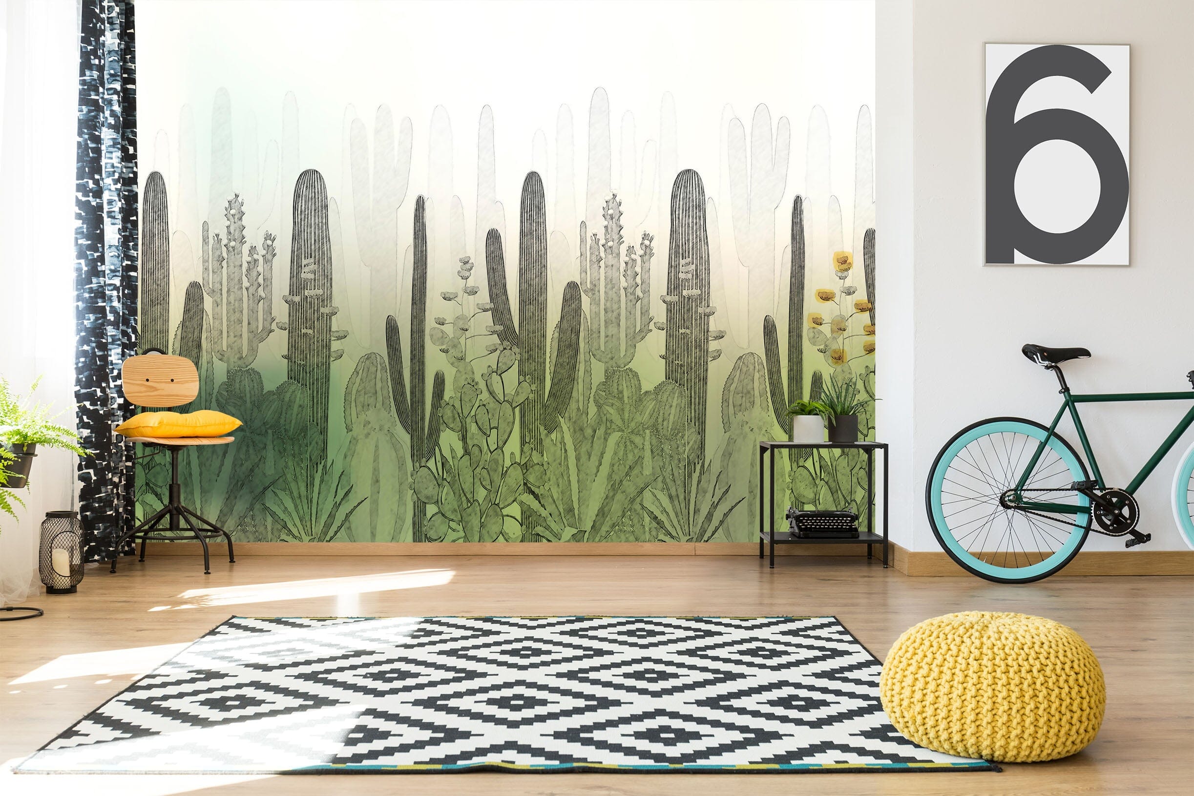 3D Graffiti Cactus 1554 Wall Murals Wallpaper AJ Wallpaper 2