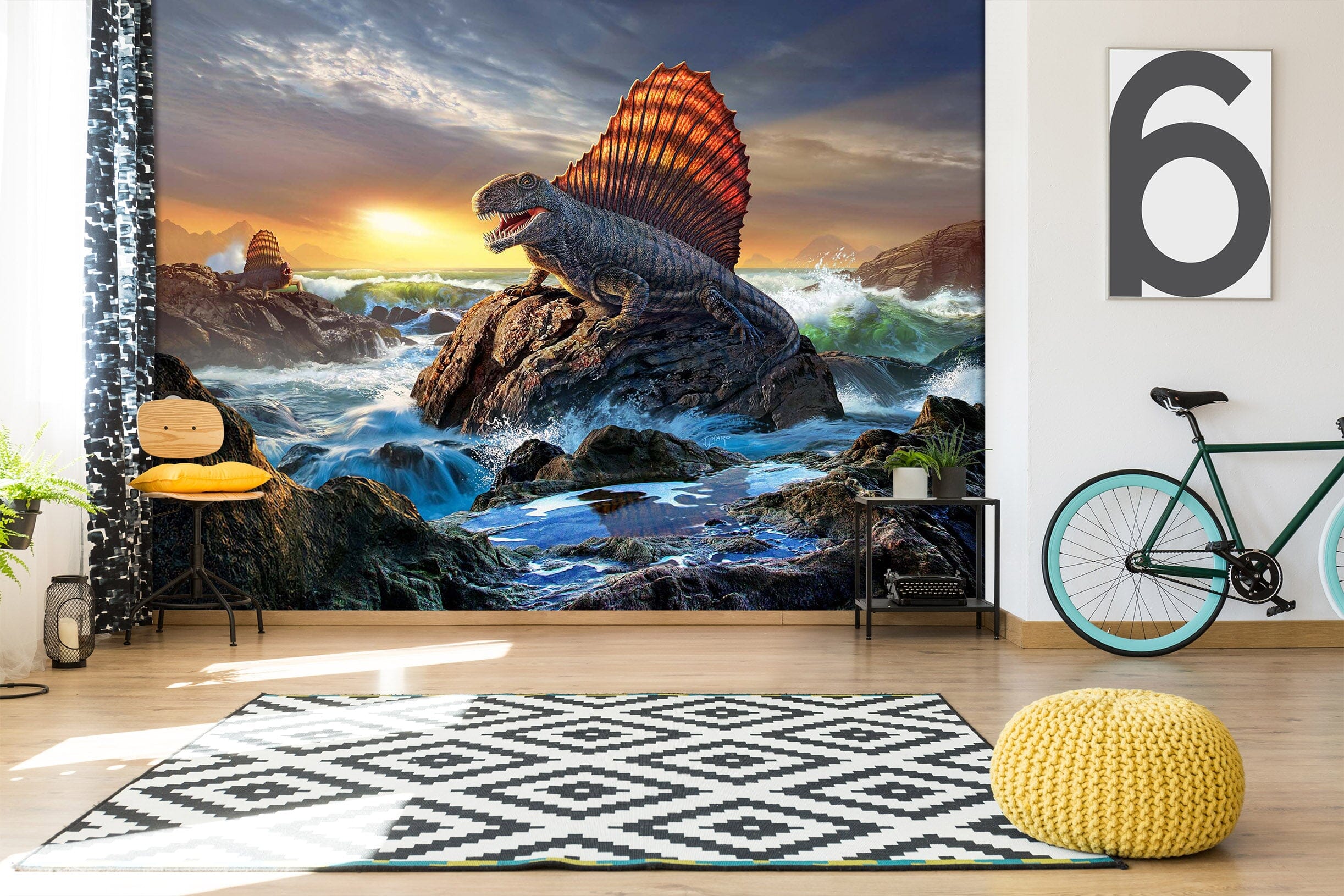 3D Dimetrodon 103 Jerry LoFaro Wall Mural Wall Murals Wallpaper AJ Wallpaper 2