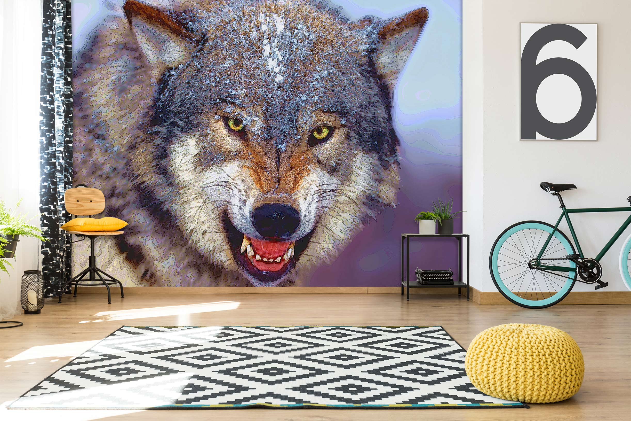 3D Wolf 91119 Alius Herb Wall Mural Wall Murals