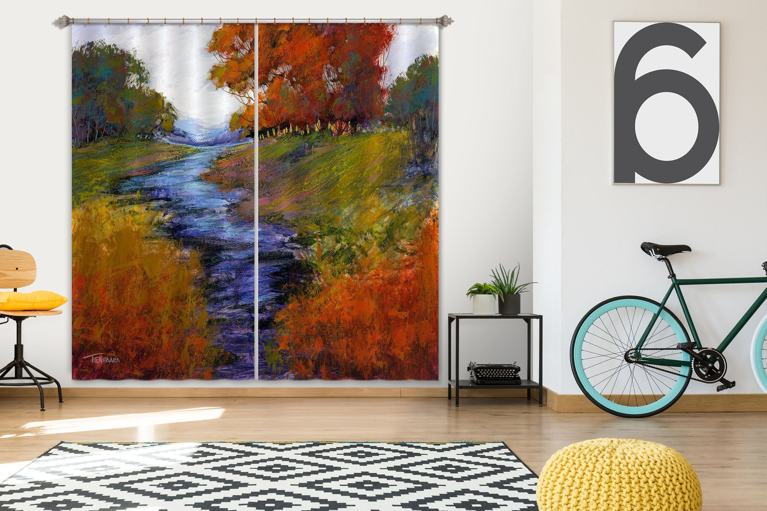 3D Small River Water 248 Michael Tienhaara Curtain Curtains Drapes Curtains AJ Creativity Home