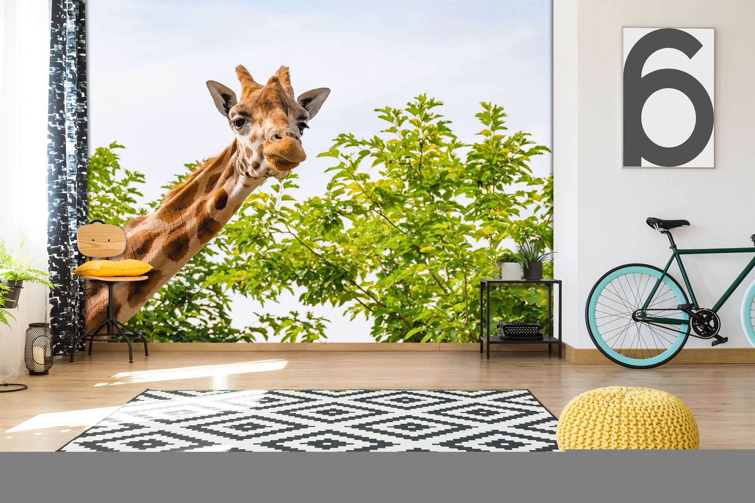 3D Giraffe Forest 344 Wall Murals Wallpaper AJ Wallpaper 2
